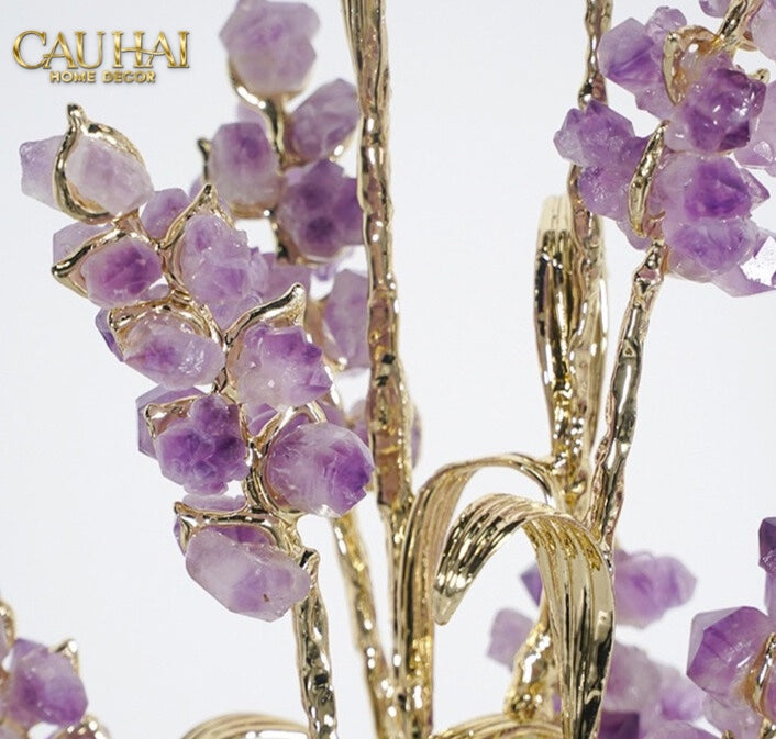 HOME COUTURE - TƯỢNG LÚA MÌ BRASSON ÉPI DORÉ AMÉTHYSTE PREMIÈRE GALERIE - CẬU HAI HOME DECOR