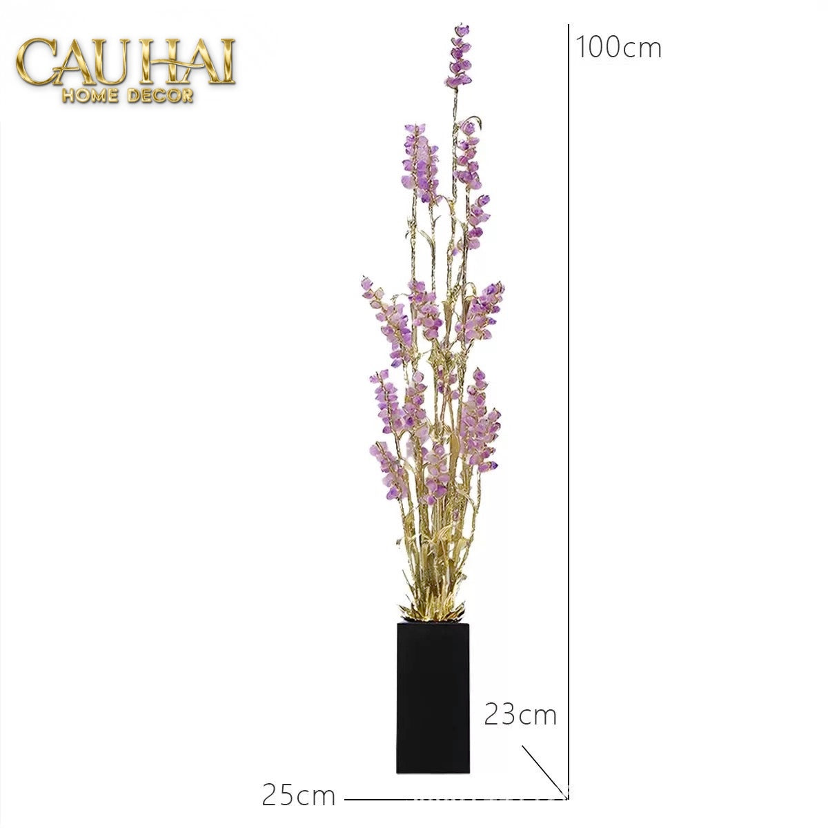 HOME COUTURE - TƯỢNG LÚA MÌ BRASSON ÉPI DORÉ AMÉTHYSTE PREMIÈRE GALERIE - CẬU HAI HOME DECOR