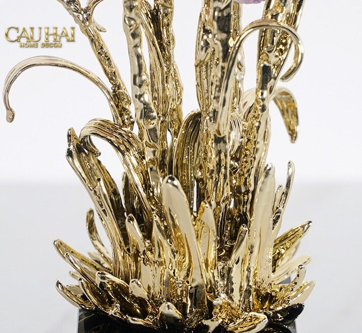 HOME COUTURE - TƯỢNG LÚA MÌ BRASSON ÉPI DORÉ AMÉTHYSTE PREMIÈRE GALERIE - CẬU HAI HOME DECOR