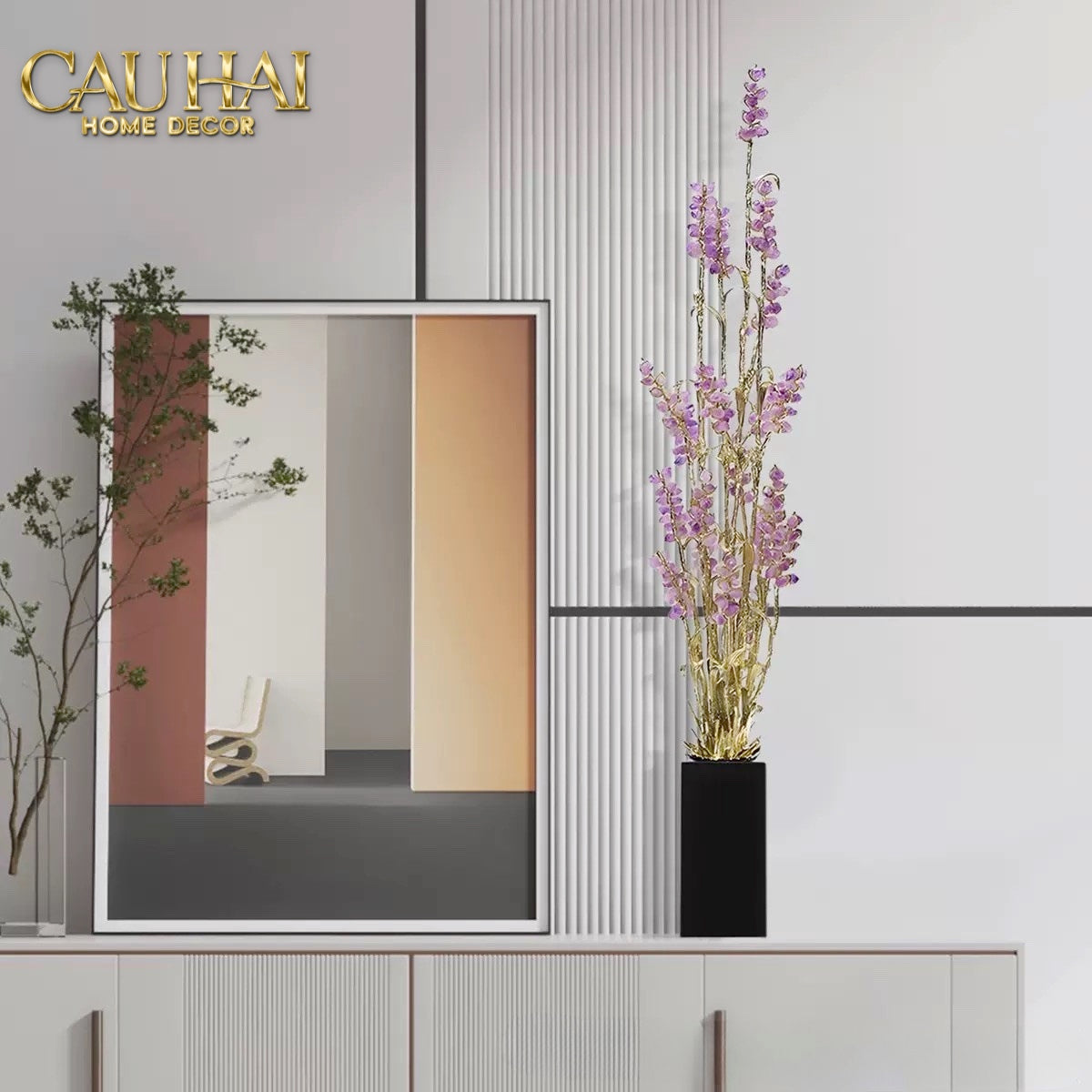 HOME COUTURE - TƯỢNG LÚA MÌ BRASSON ÉPI DORÉ AMÉTHYSTE PREMIÈRE GALERIE - CẬU HAI HOME DECOR