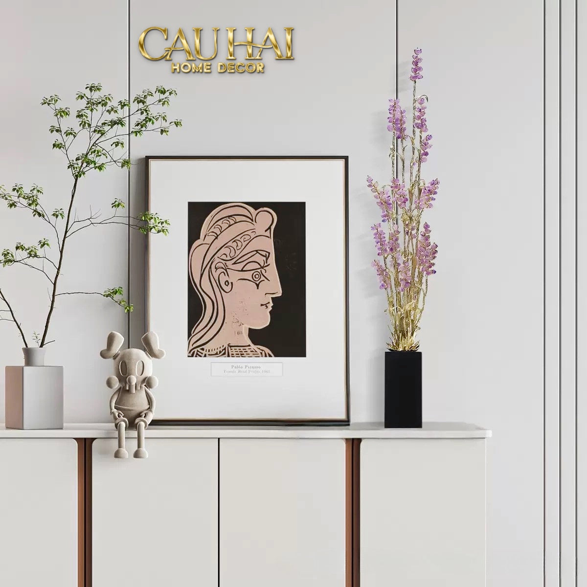 HOME COUTURE - TƯỢNG LÚA MÌ BRASSON ÉPI DORÉ AMÉTHYSTE PREMIÈRE GALERIE - CẬU HAI HOME DECOR