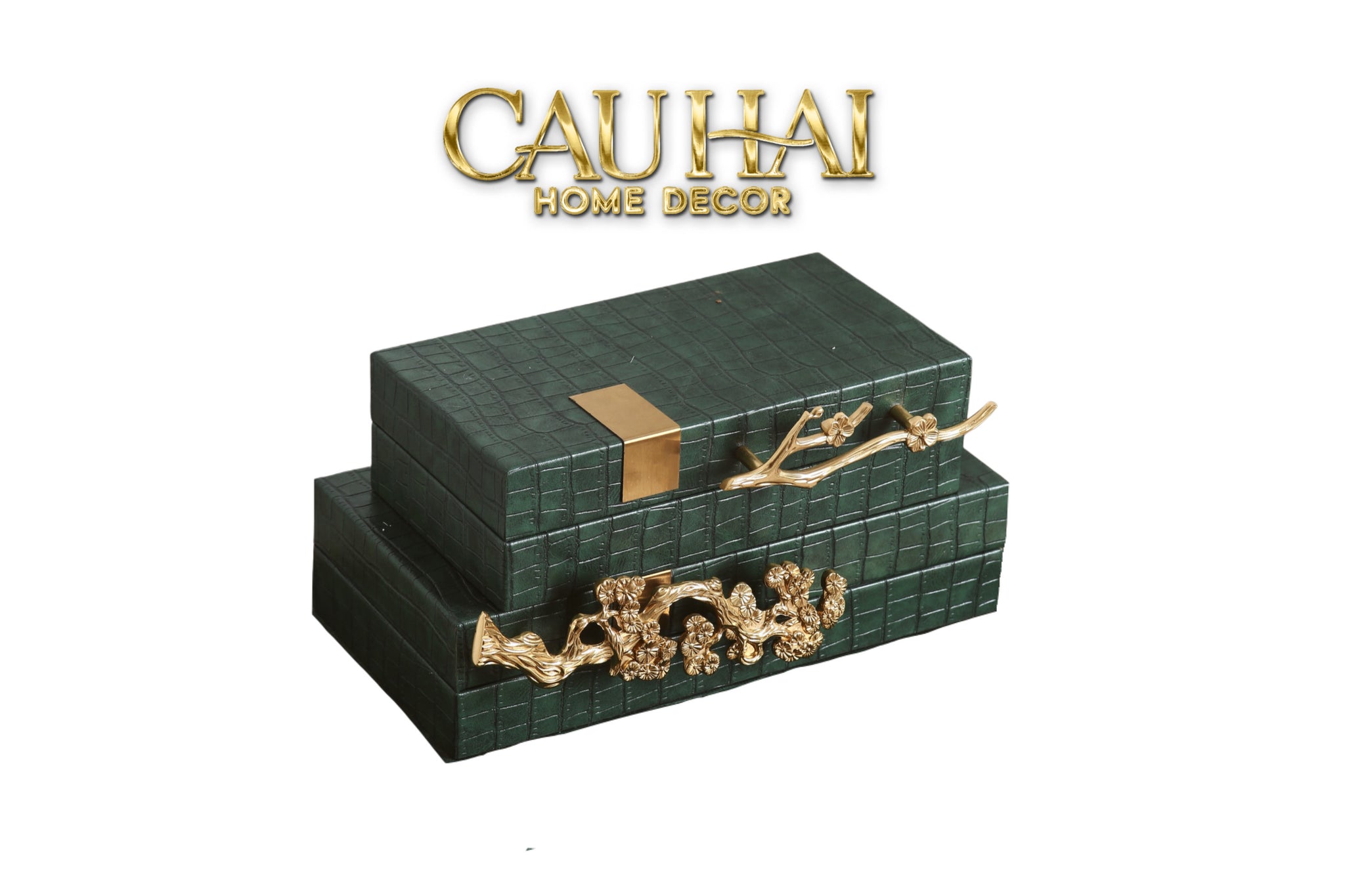 HOME COUTURE - SET 2 HỘP TRANG SỨC EMERALD DYNASTY JARDIN - CẬU HAI HOME DECOR