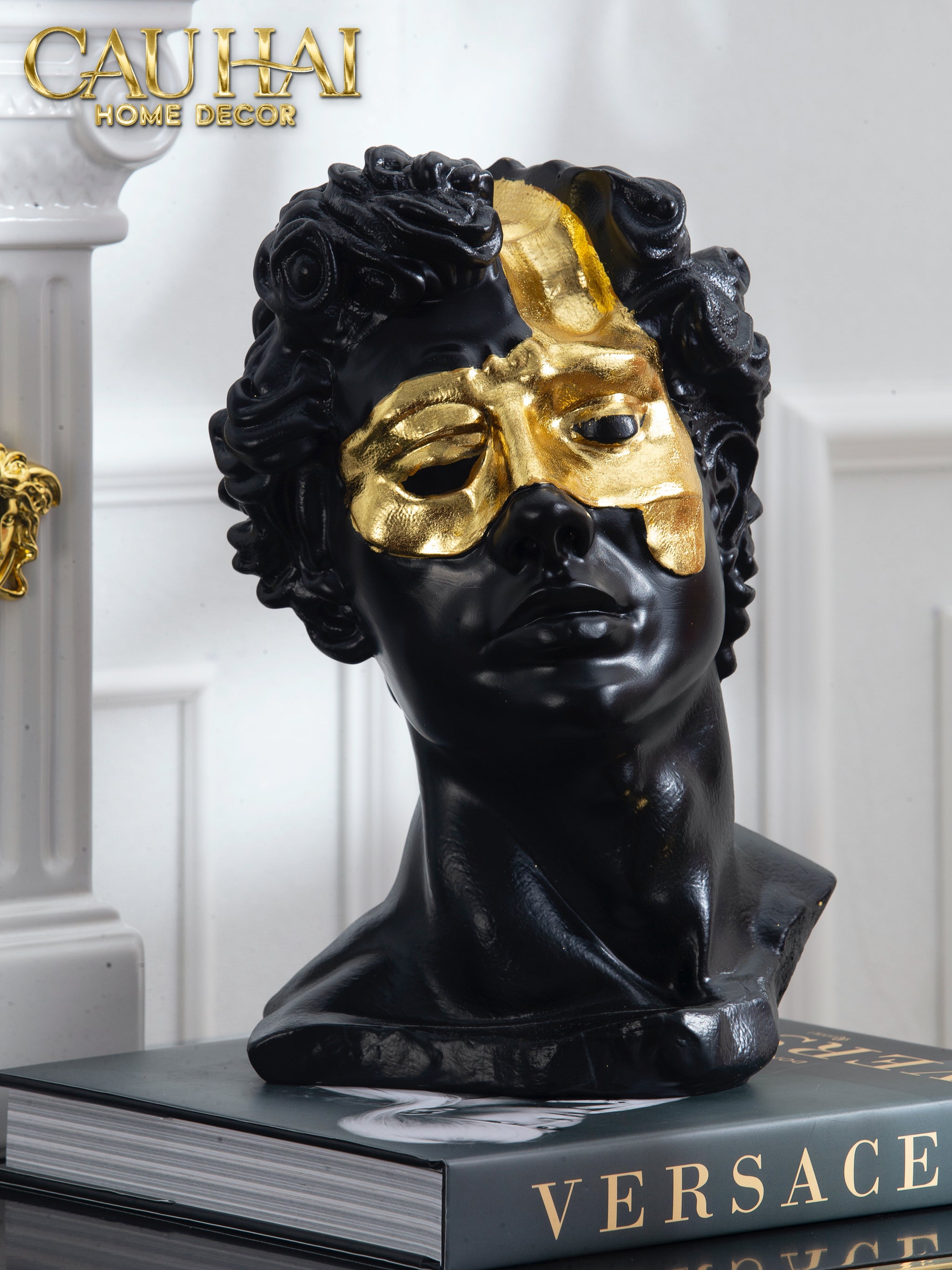 TƯỢNG GILDED OBSIDIAN MASQUE FW25-CẬU HAI HOME DECOR