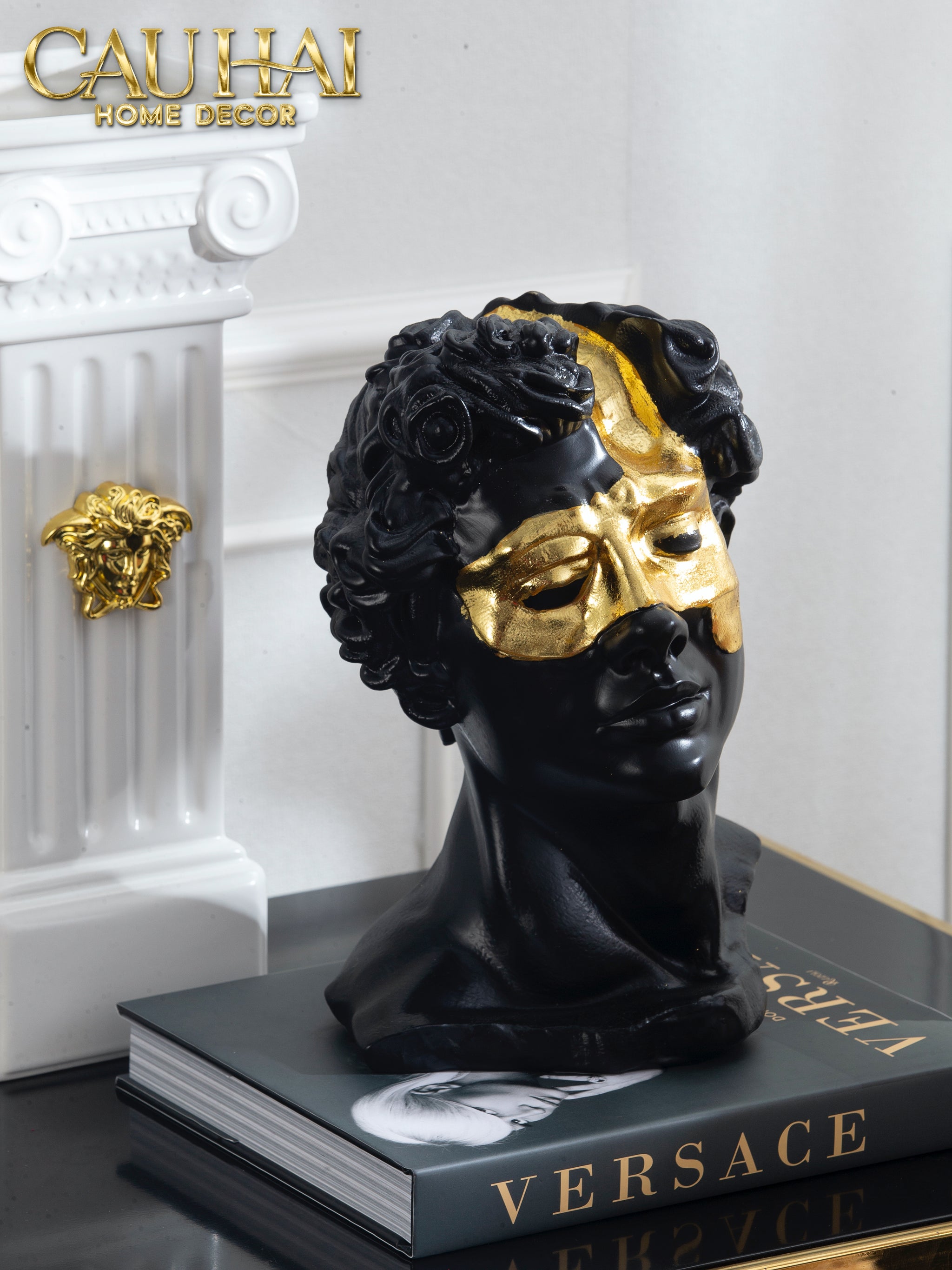 TƯỢNG GILDED OBSIDIAN MASQUE FW25-CẬU HAI HOME DECOR