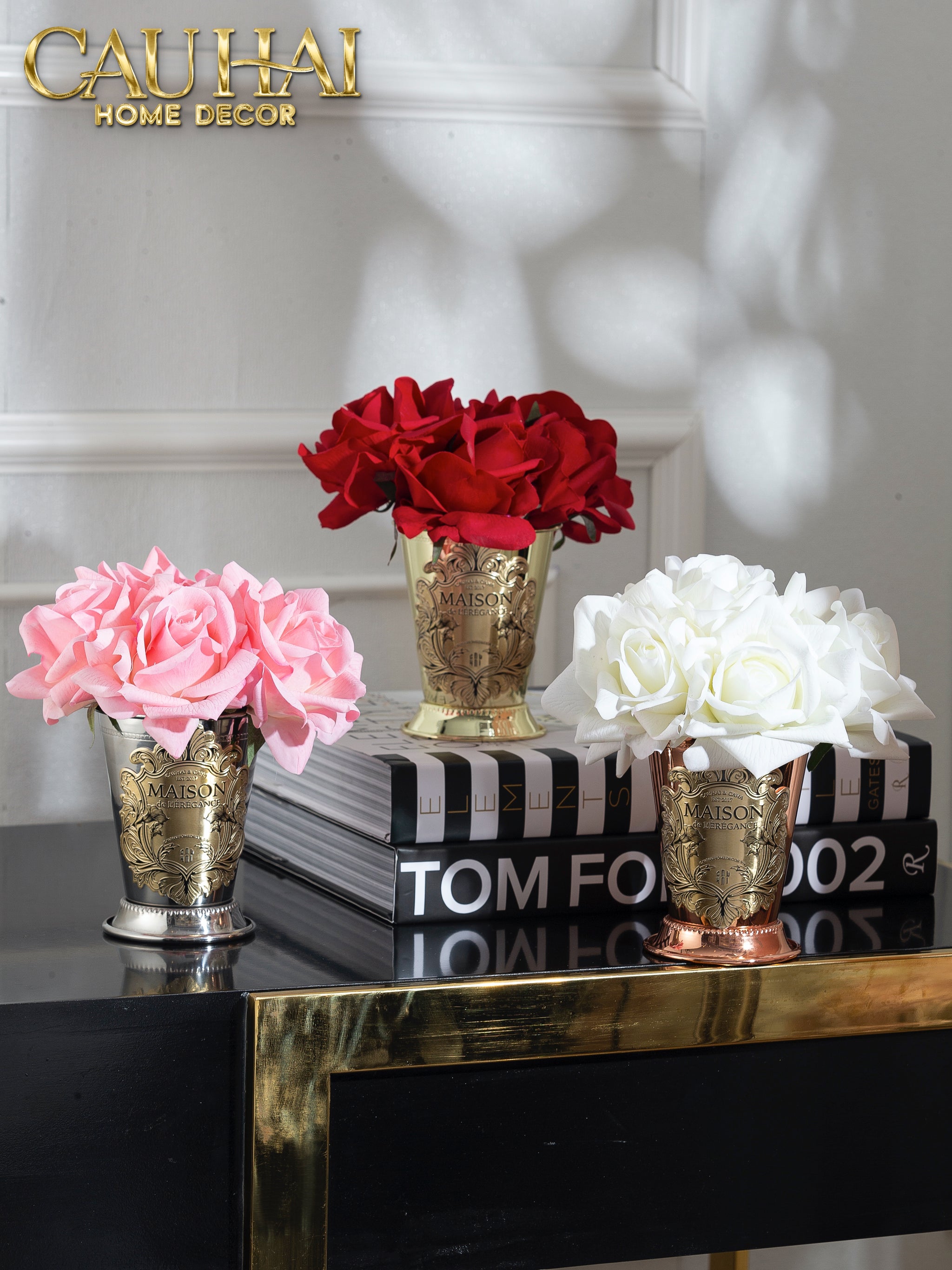 L’ESSENCE DU ROSE - LỌ HOA HỒNG CHALICE - CẬU HAI HOME DECOR