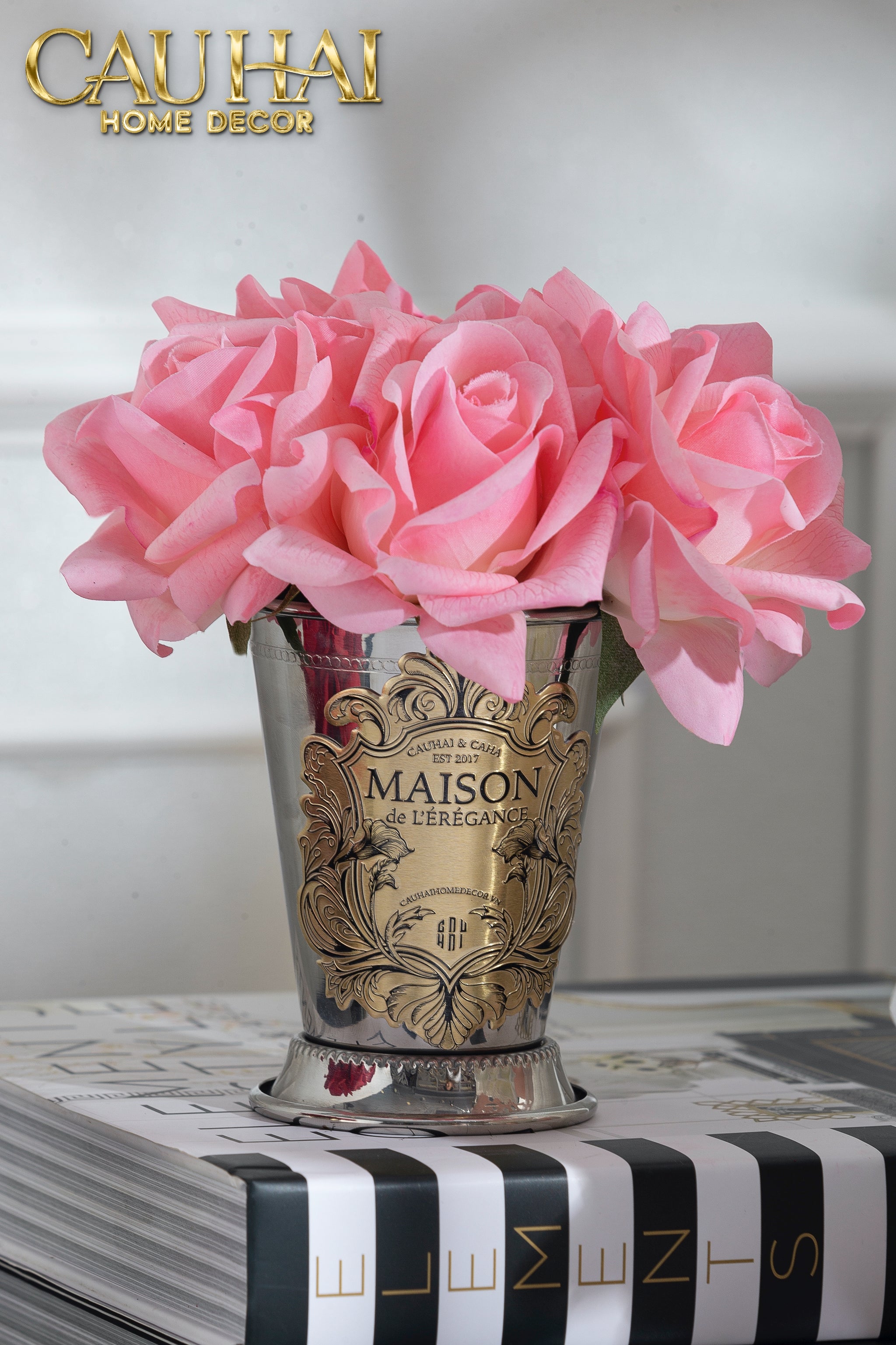 L’ESSENCE DU ROSE - LỌ HOA HỒNG CHALICE - CẬU HAI HOME DECOR
