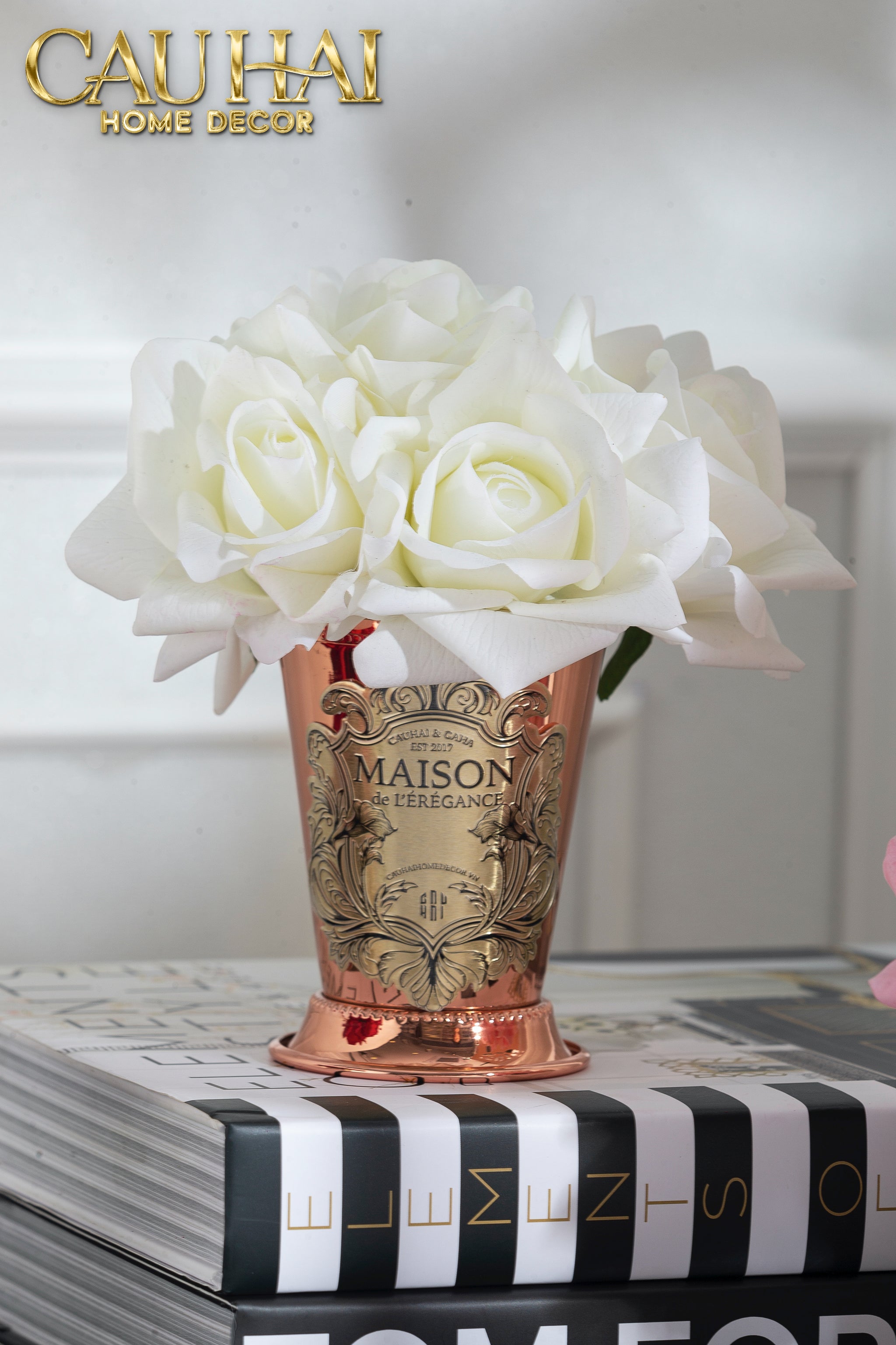 L’ESSENCE DU ROSE - LỌ HOA HỒNG CHALICE - CẬU HAI HOME DECOR