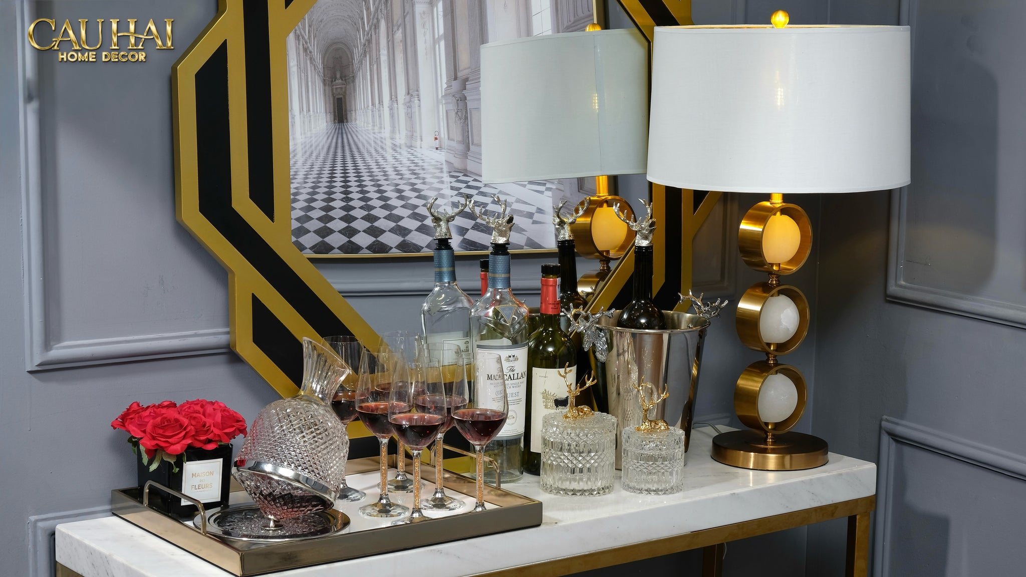 HOME COUTURE- GƯƠNG TREO TƯỜNG ALEXANDER PREMIÈRE MIROIR MURAL MODERNE D80 - CẬU HAI HOME DECOR