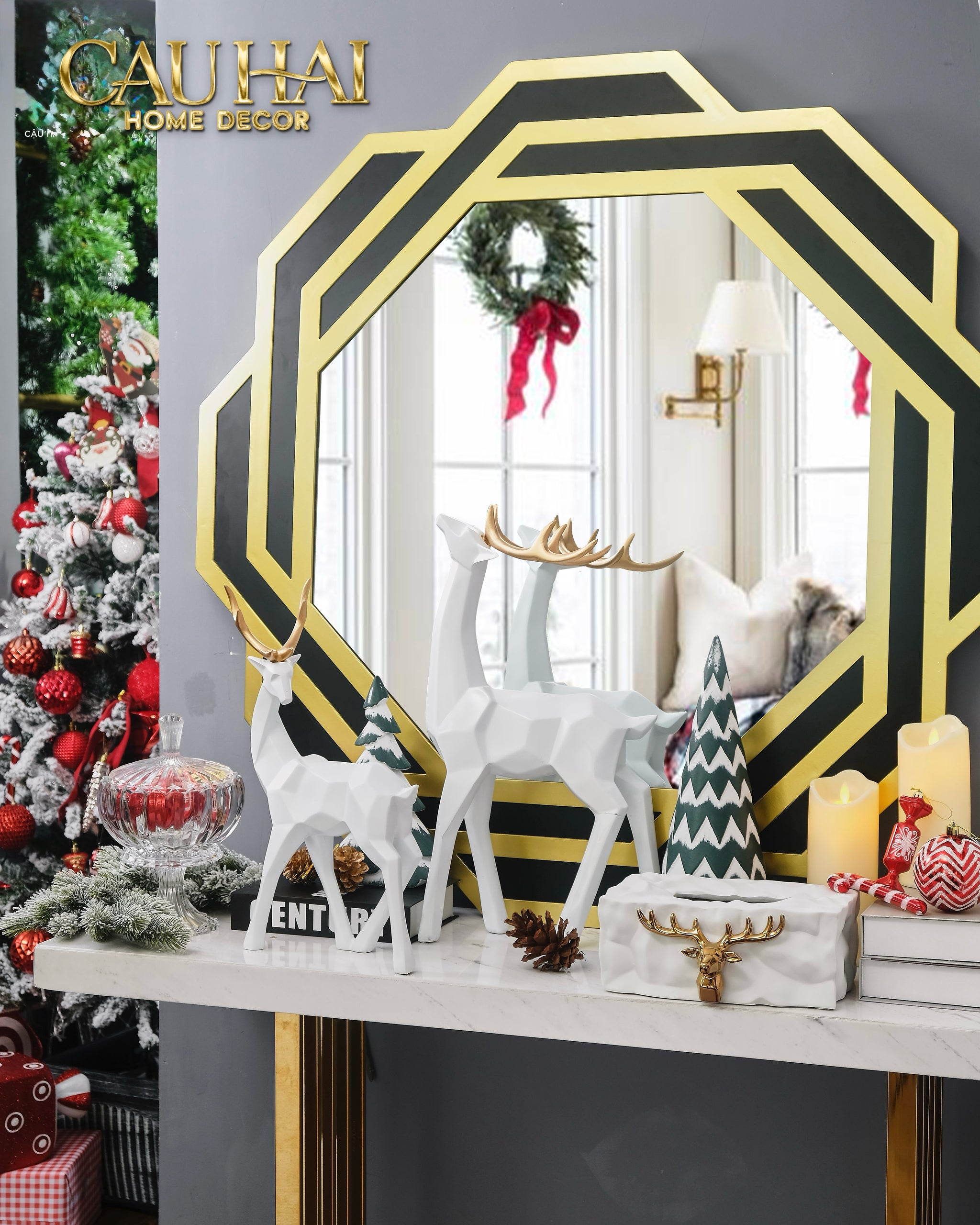 HOME COUTURE- GƯƠNG TREO TƯỜNG ALEXANDER PREMIÈRE MIROIR MURAL MODERNE D80 - CẬU HAI HOME DECOR