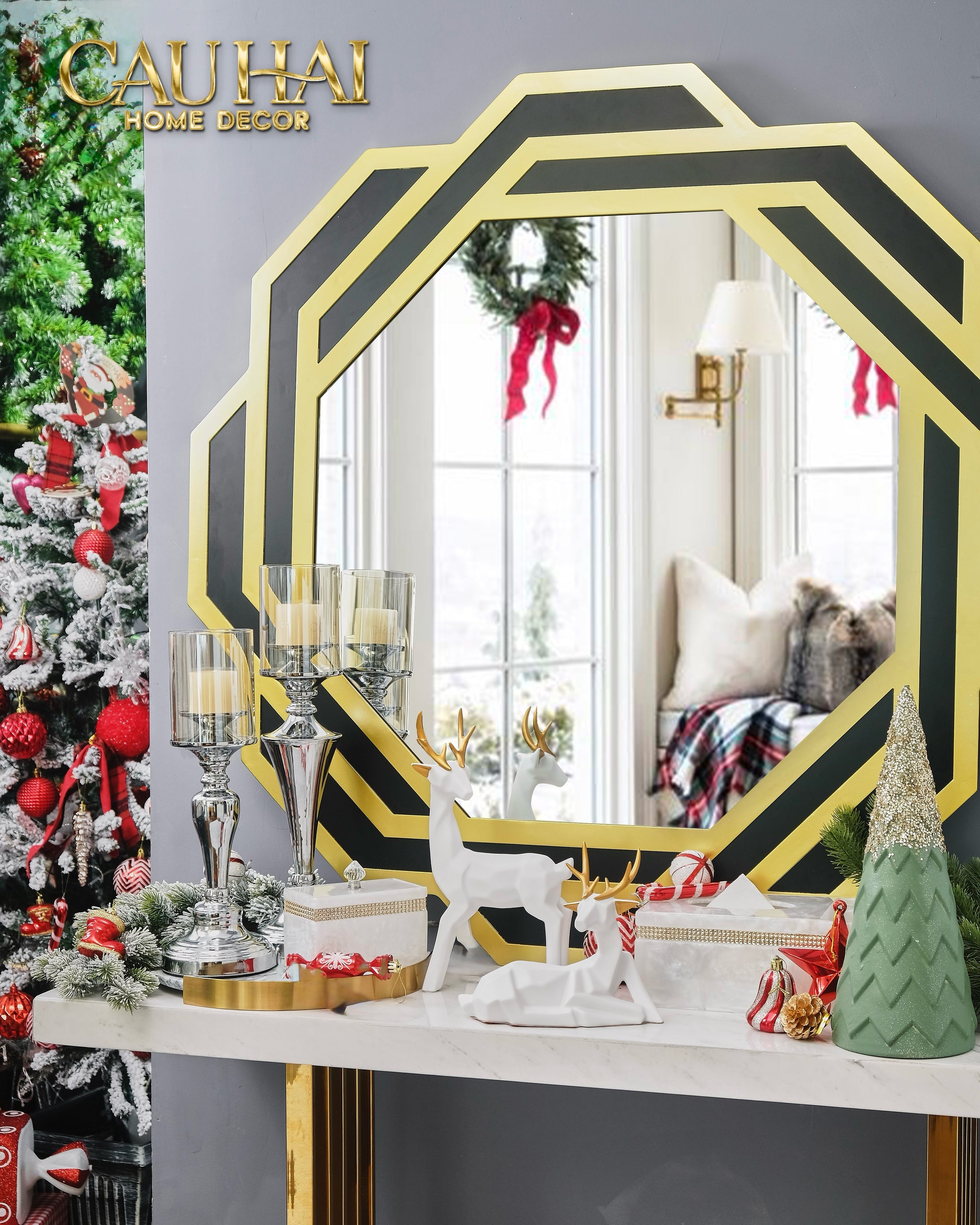 HOME COUTURE- GƯƠNG TREO TƯỜNG ALEXANDER PREMIÈRE MIROIR MURAL MODERNE D80 - CẬU HAI HOME DECOR