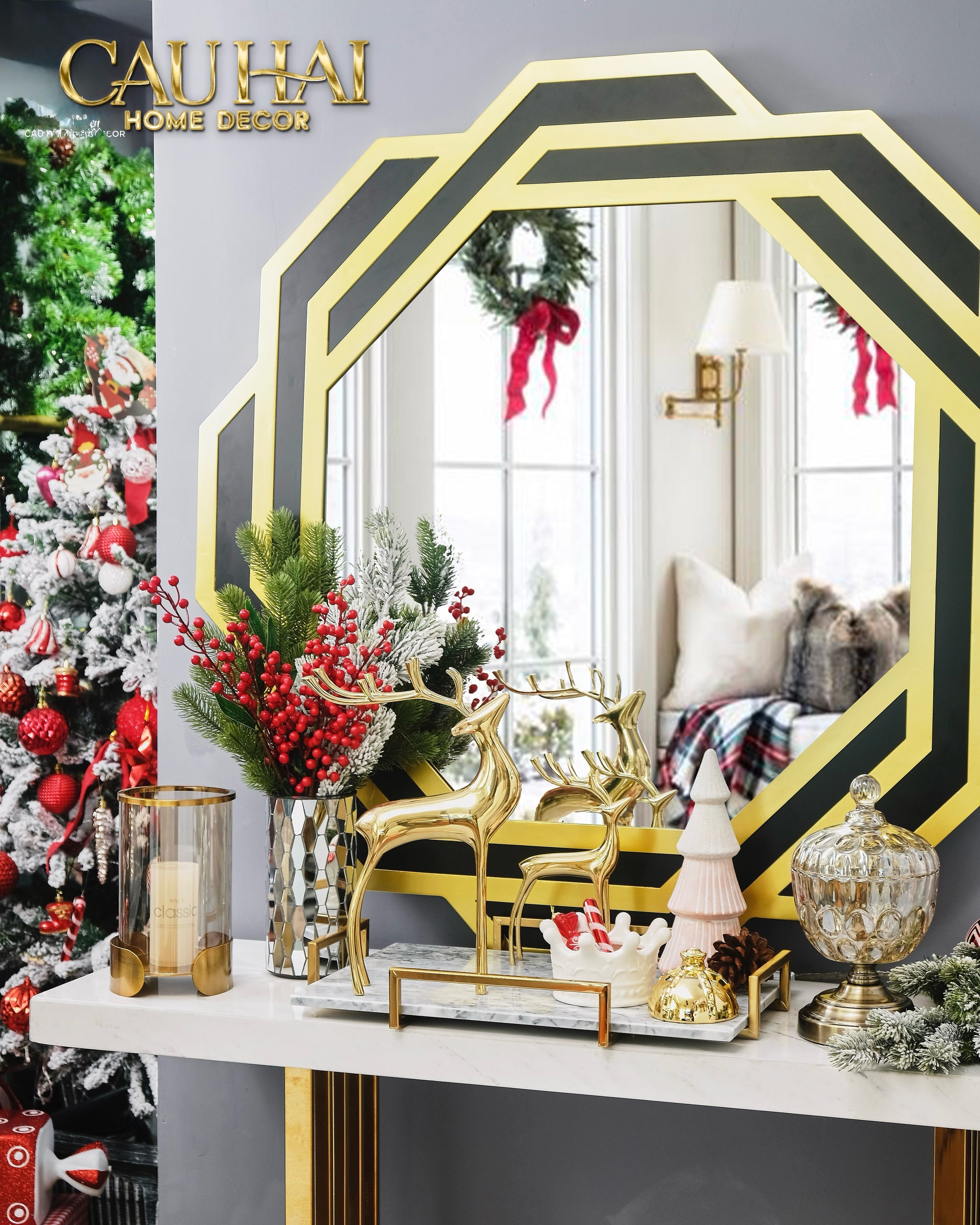 HOME COUTURE- GƯƠNG TREO TƯỜNG ALEXANDER PREMIÈRE MIROIR MURAL MODERNE D80 - CẬU HAI HOME DECOR