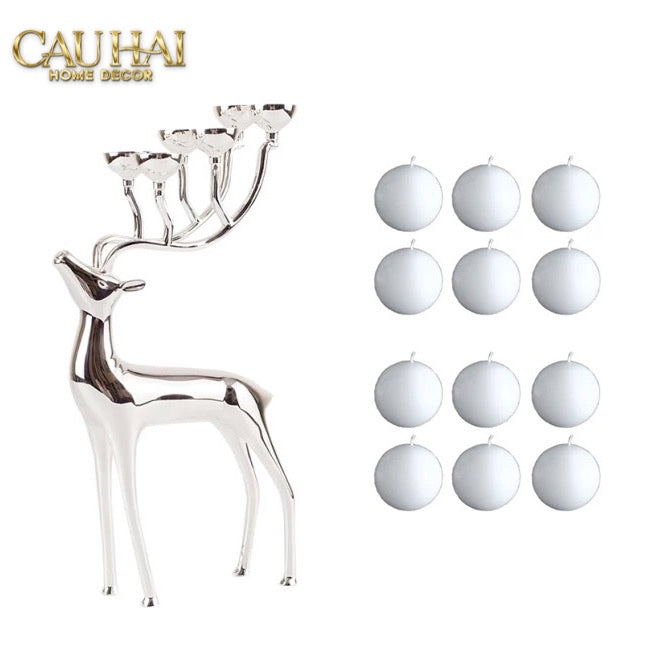 FÊTES COUTURE - ĐẾ NẾN HƯƠU LUMIÈRE DU CERF – GILDED CANDLE HOLDER ANTLER - CẬU HAI HOME DECOR