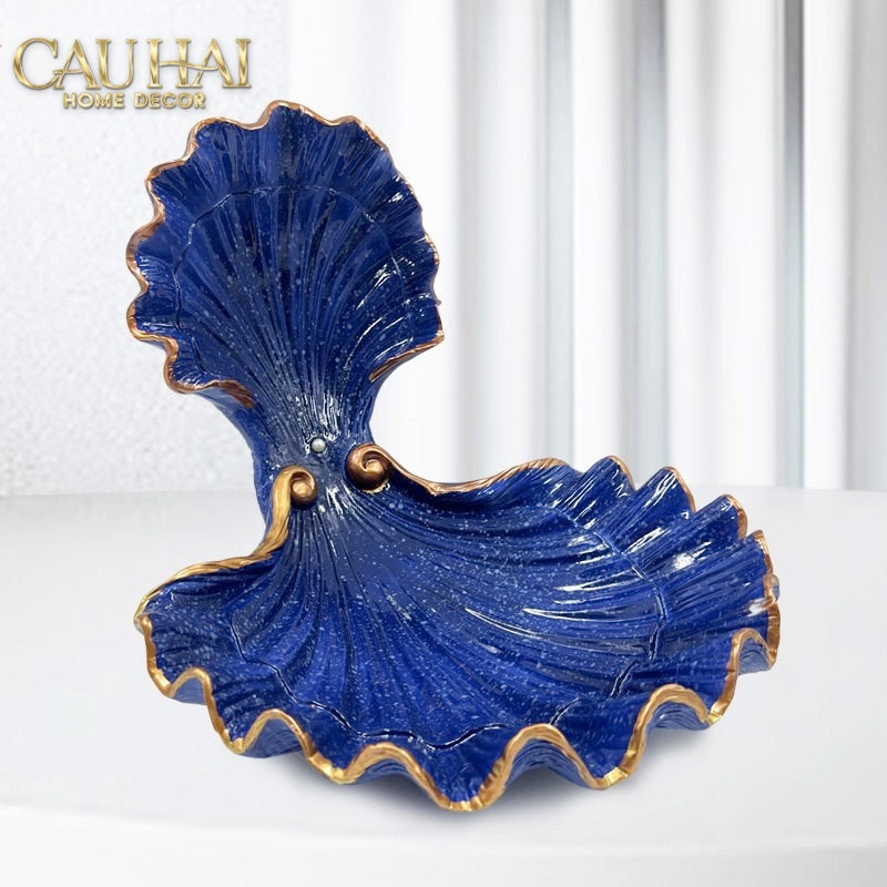 Đĩa Trang Trí Composite Ocean Pearl Pastel 38x36x36-Đĩa trang trí-CẬU HAI HOME DECOR-CẬU HAI HOME DECOR