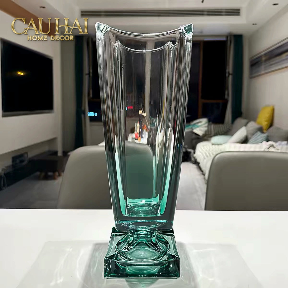 Maison Couture - Bình Hoa Pha Lê Goblet V Class Emerald Cristalleries Vase H36-BÌNH HOA-CẬU HAI HOME DECOR-CẬU HAI HOME DECOR
