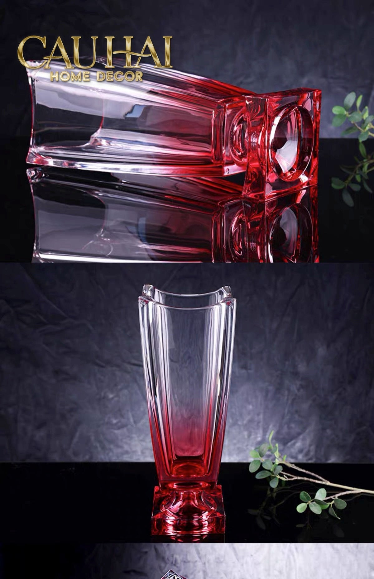 Maison Couture - Bình Hoa Pha Lê Goblet V Class Rouge Cristalleries Vase H36-BÌNH HOA-CẬU HAI HOME DECOR-CẬU HAI HOME DECOR