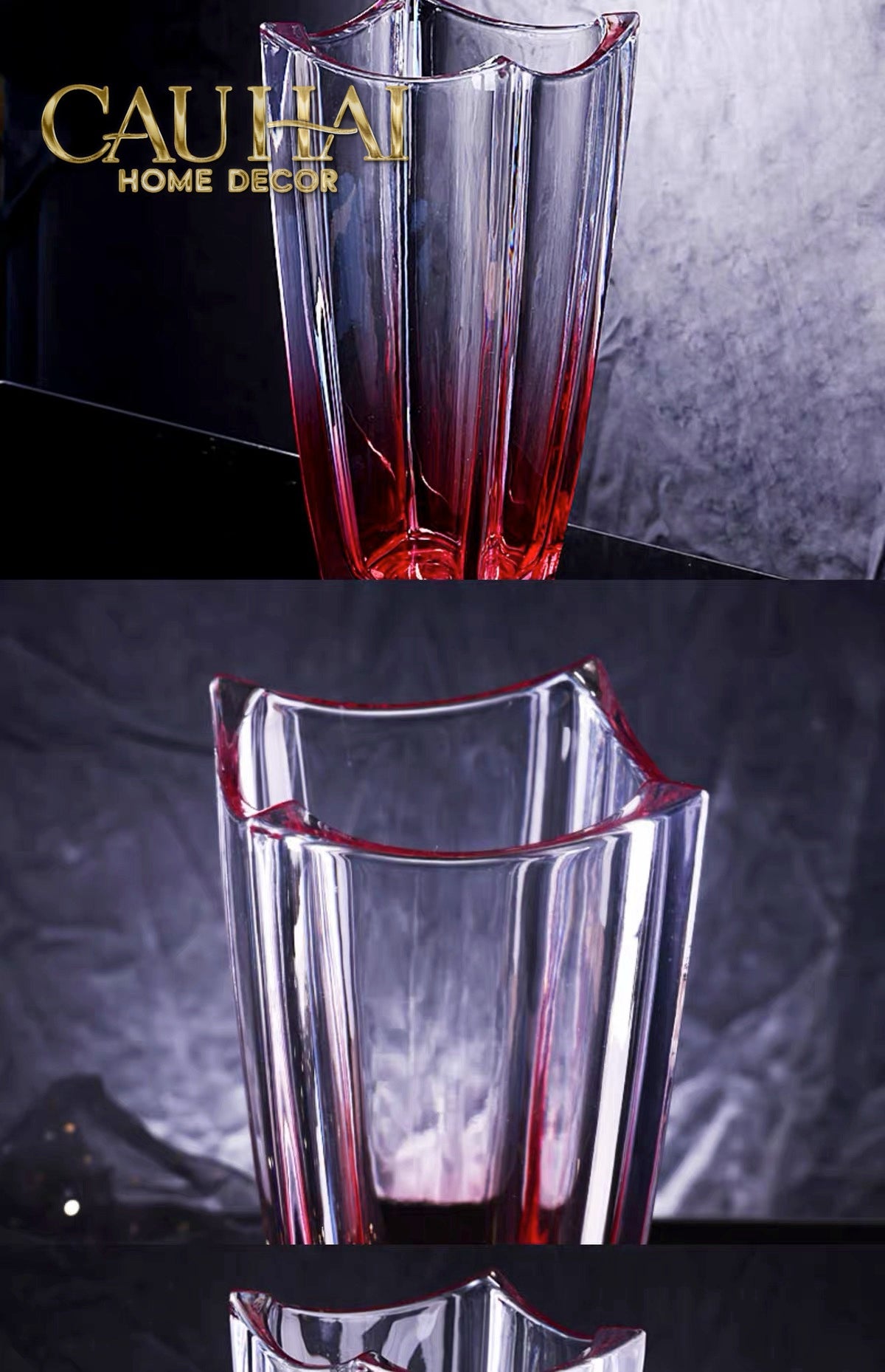 Maison Couture - Bình Hoa Pha Lê Goblet V Class Rouge Cristalleries Vase H36-BÌNH HOA-CẬU HAI HOME DECOR-CẬU HAI HOME DECOR