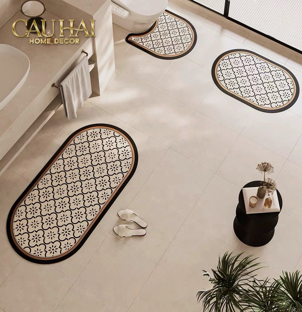Thảm Cửa Micro Nappa Gen8 Fleur de Carreau 45x75-THẢM CỬA-CẬU HAI HOME DECOR-CẬU HAI HOME DECOR