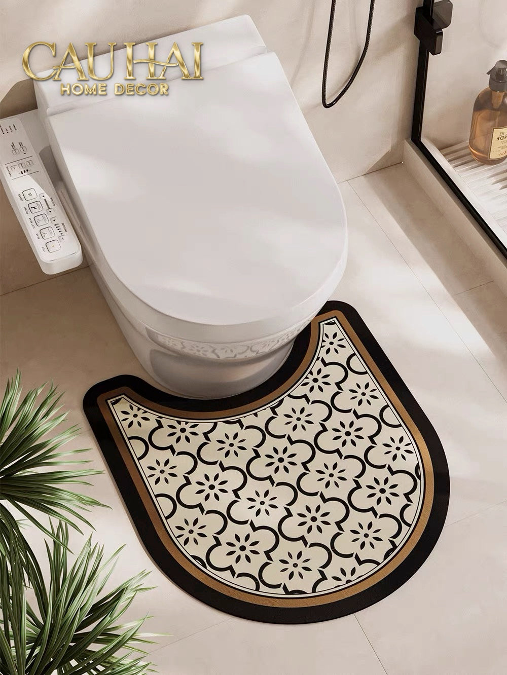 Thảm Micro Nappa Gen8 Fleur de Carreau Contour 50x55-Thảm cửa / bathroom-CẬU HAI HOME DECOR-CẬU HAI HOME DECOR