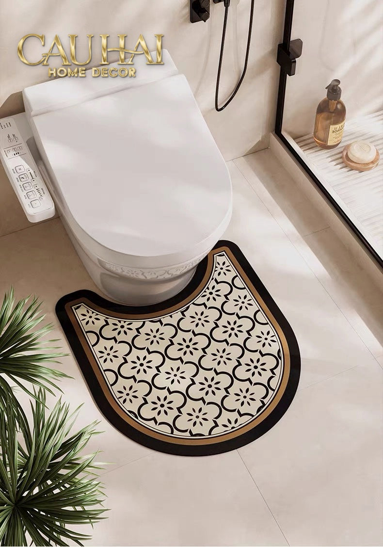 Thảm Micro Nappa Gen8 Fleur de Carreau Contour 50x55-Thảm cửa / bathroom-CẬU HAI HOME DECOR-CẬU HAI HOME DECOR