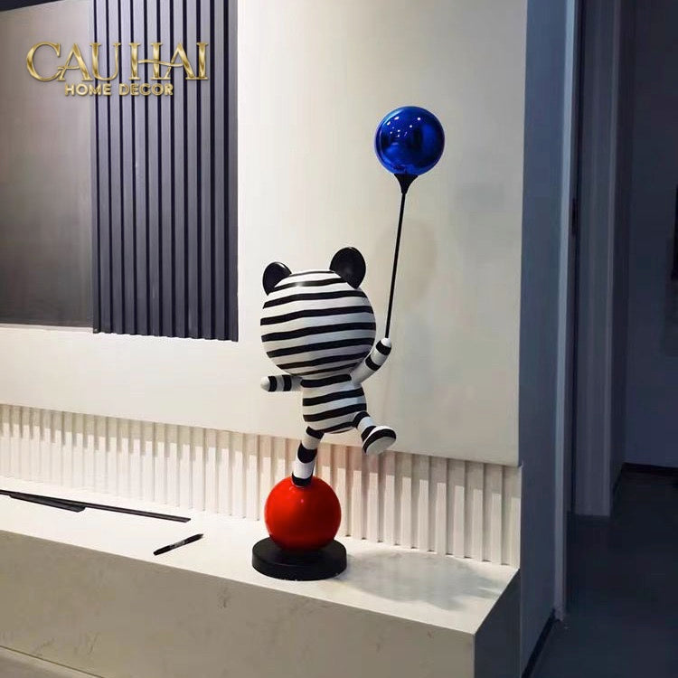 Tượng Gấu Pop Art Balloon Équilibre H65/H85-TƯỢNG TRANG TRÍ-CẬU HAI HOME DECOR-CẬU HAI HOME DECOR