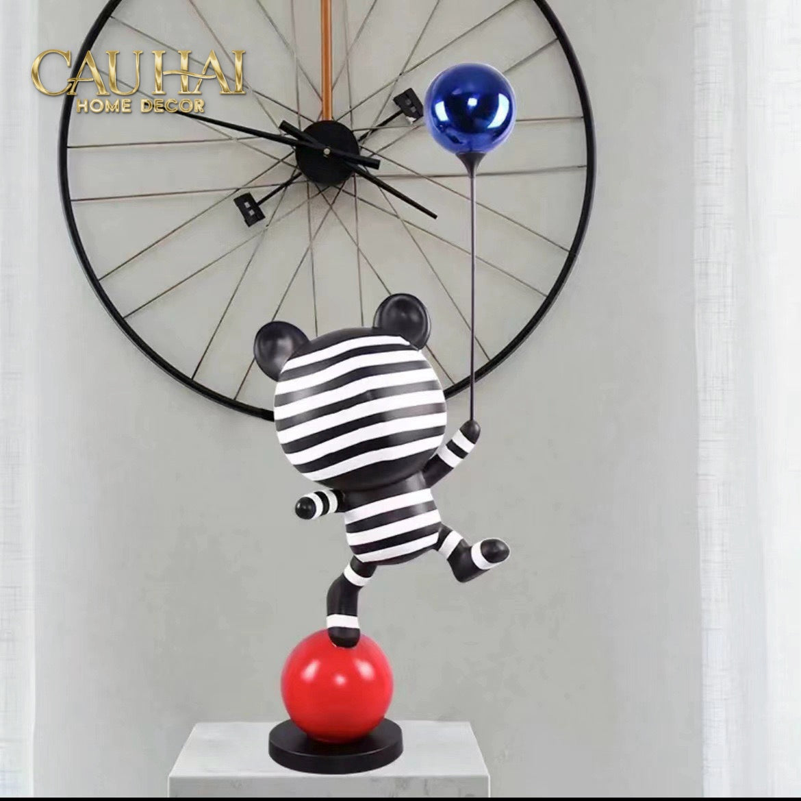 Tượng Gấu Pop Art Balloon Équilibre H65/H85-TƯỢNG TRANG TRÍ-CẬU HAI HOME DECOR-CẬU HAI HOME DECOR