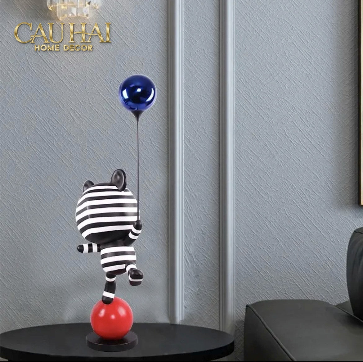 Tượng Gấu Pop Art Balloon Équilibre H65/H85-TƯỢNG TRANG TRÍ-CẬU HAI HOME DECOR-CẬU HAI HOME DECOR