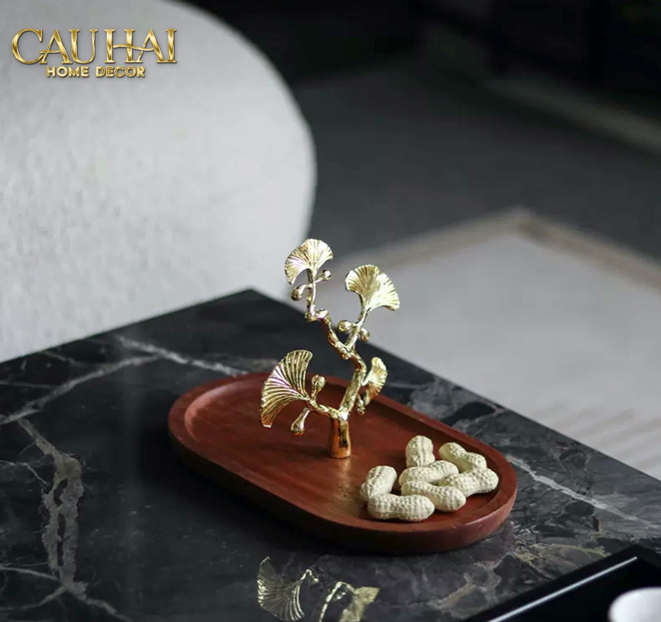 ELYSIAN - KHAY GỖ GINKGO D25 PREMIUM WOODY TRAY - CẬU HAI HOME DECOR