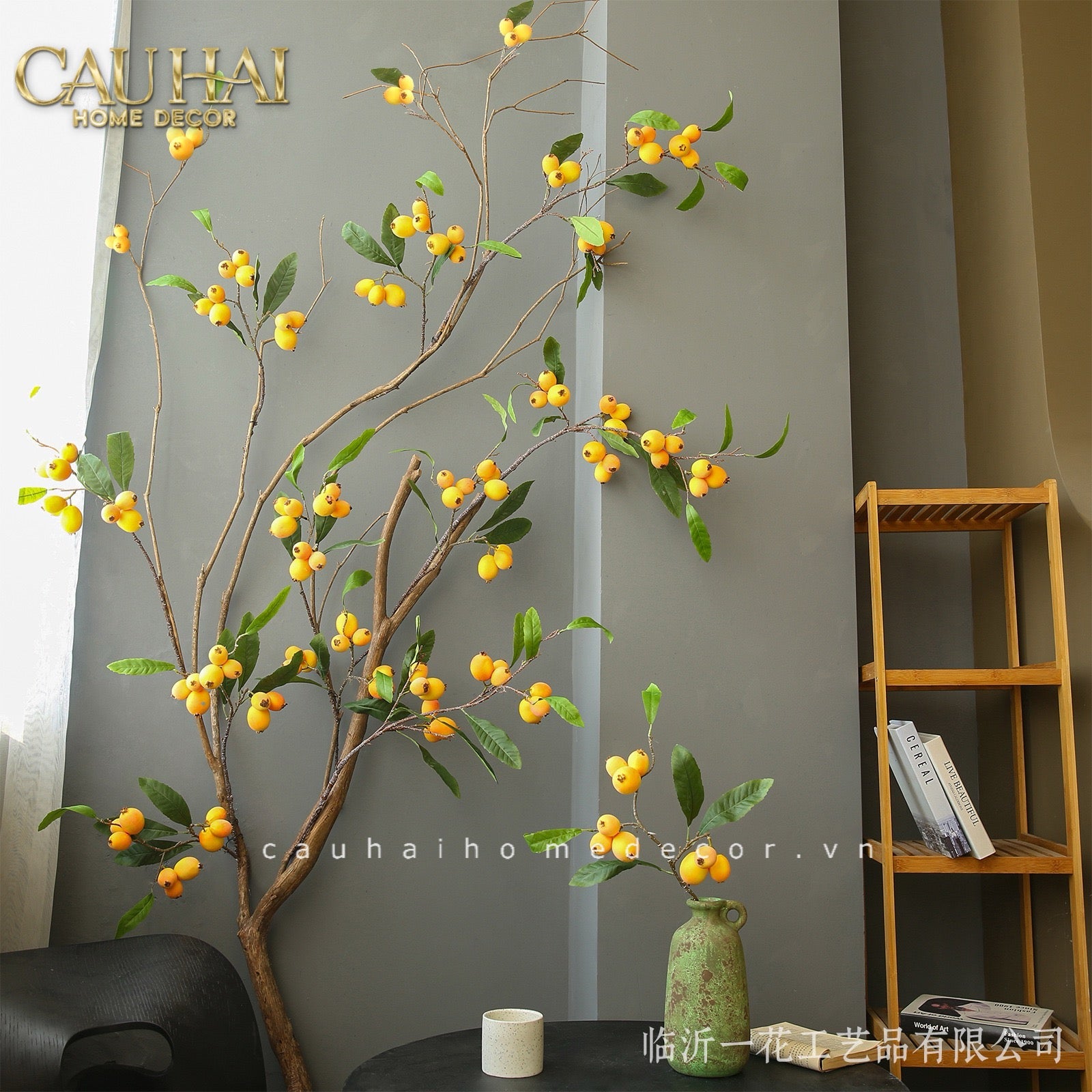 Cành Hồng Bì 105CM - CẬU HAI HOME DECOR