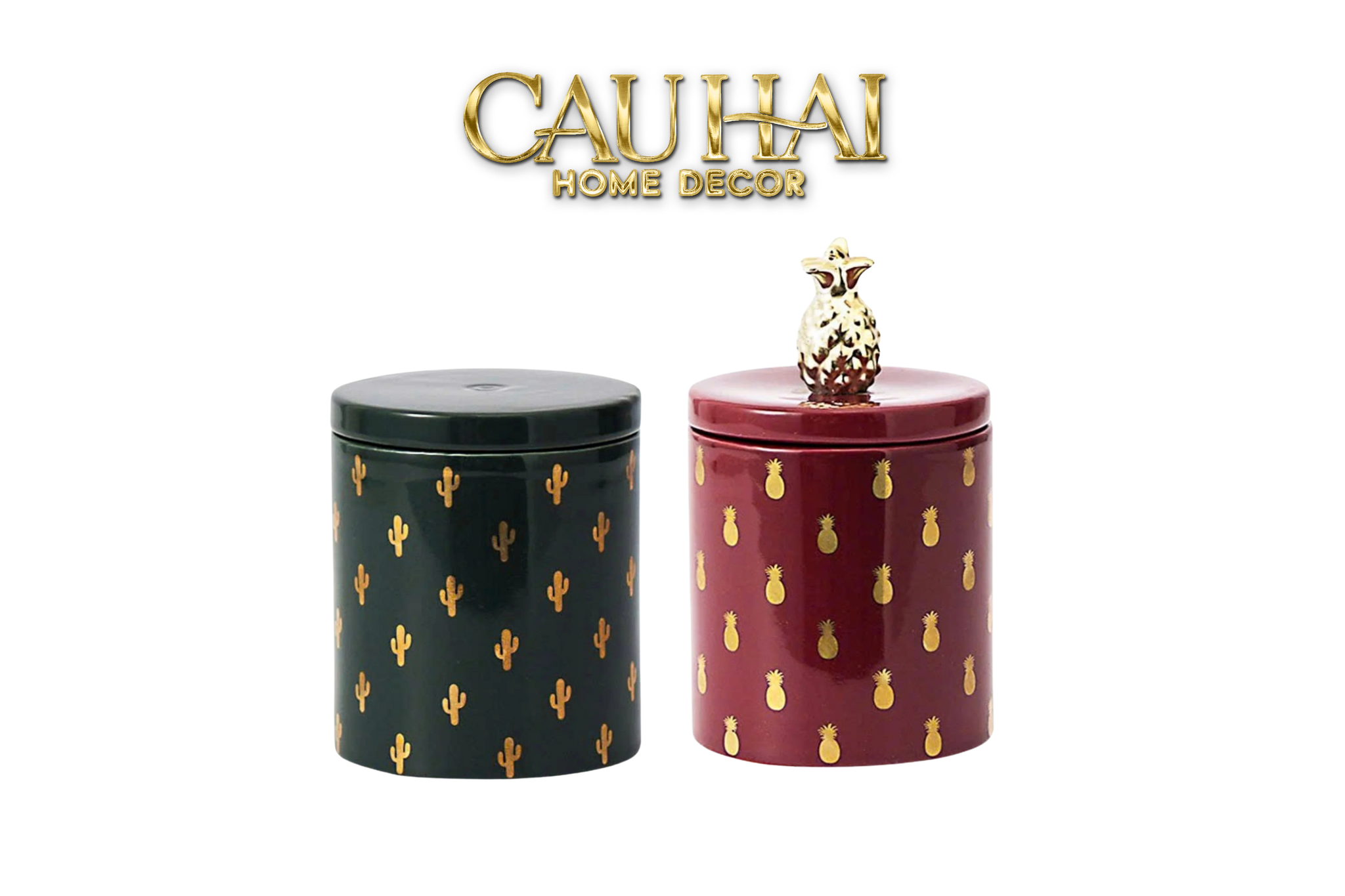 LỌ KẸO GOLDEN ICON CERAMIC CANISTER - CẬU HAI HOME DECOR