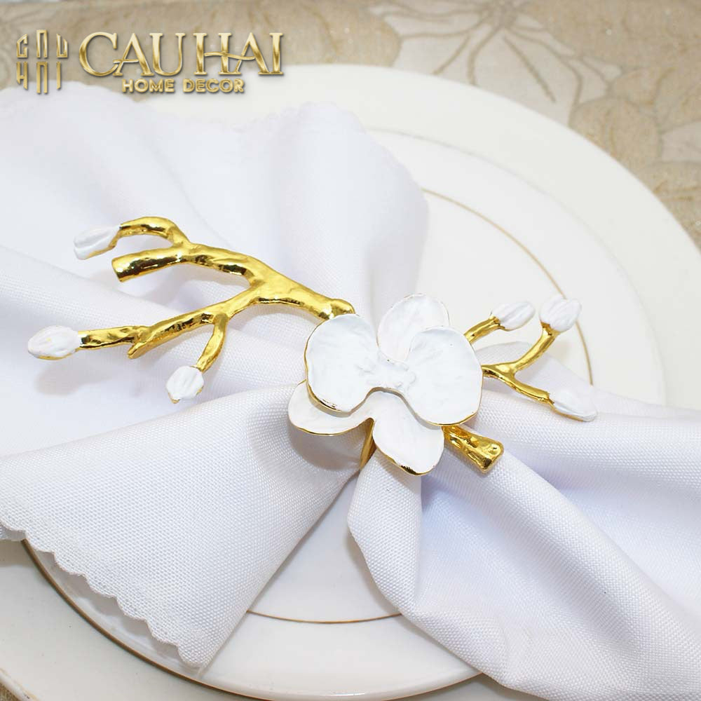 Nhẫn Khăn Ăn Haute Orchid Golden Branches Napkin Ring-VÒNG KHĂN ĂN-CẬU HAI HOME DECOR-CẬU HAI HOME DECOR