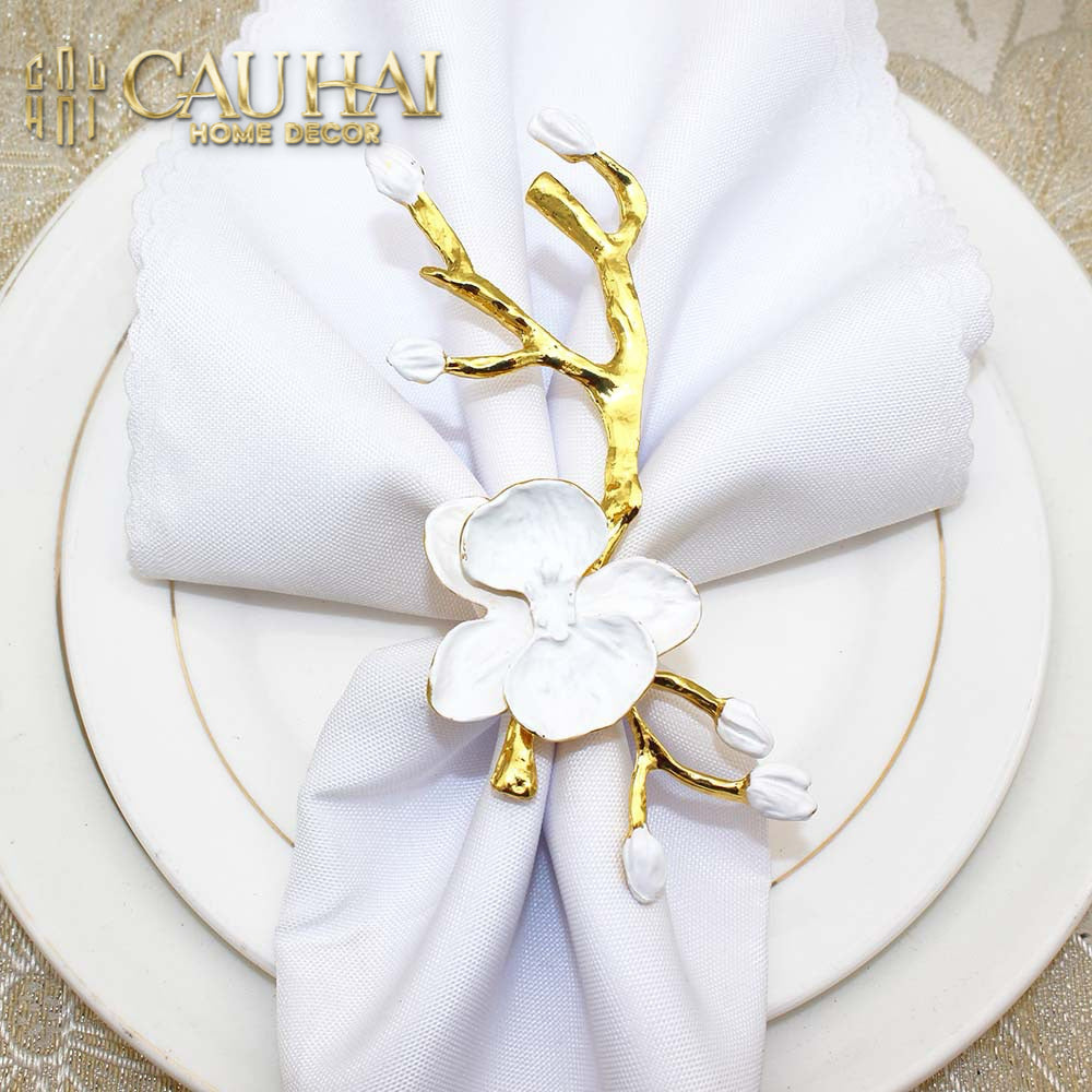 Nhẫn Khăn Ăn Haute Orchid Golden Branches Napkin Ring-VÒNG KHĂN ĂN-CẬU HAI HOME DECOR-CẬU HAI HOME DECOR