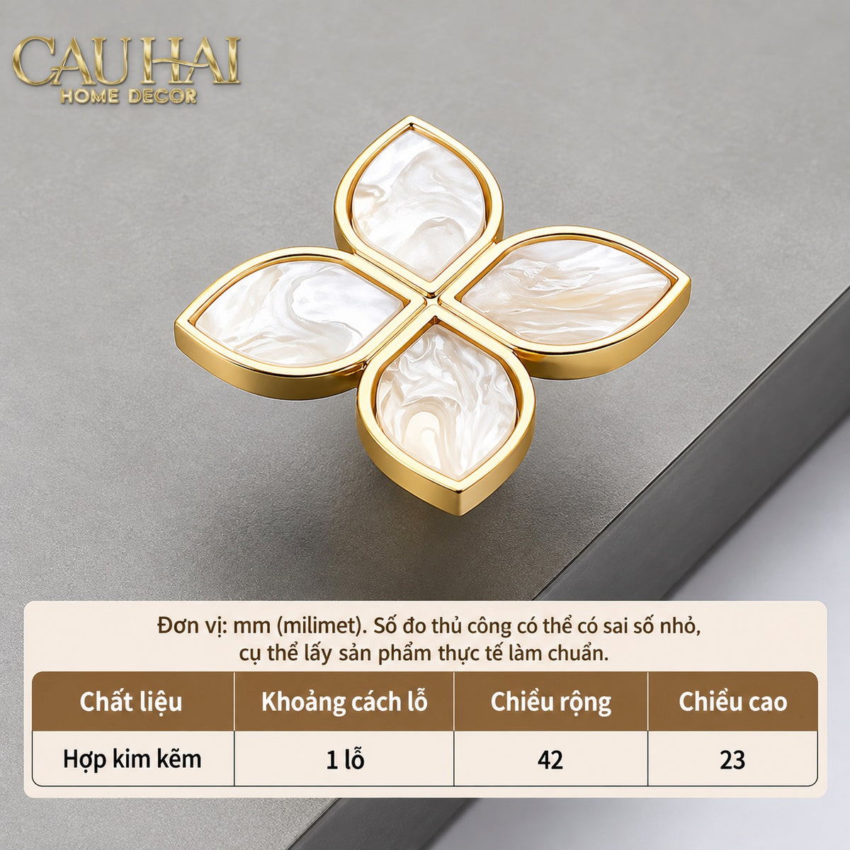 Khay Đá Chữ Nhật Mini Manhattan Urban Terrace Marble Tray - Special Clover Knob 15 X 30-KHAY TRANG TRÍ-Đối tác tại Trung Quốc theo từng đơn đặt hàng-CẬU HAI HOME DECOR