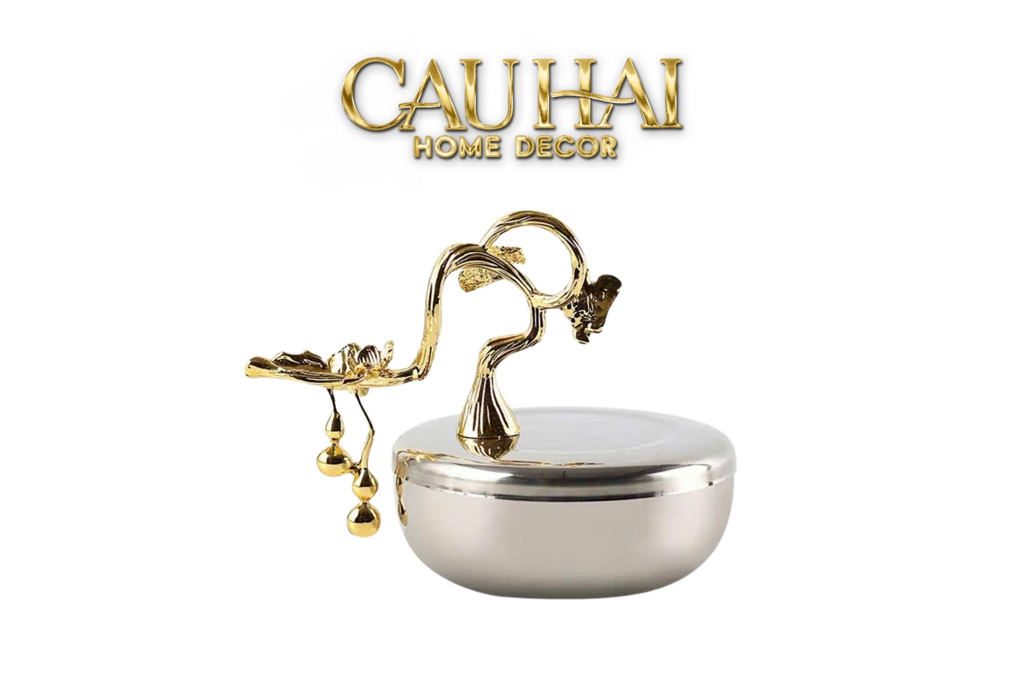 HOME COUTURE - LỌ PLATINUM IMPÉRIAL BIRD NEST JAR-CẬU HAI HOME DECOR