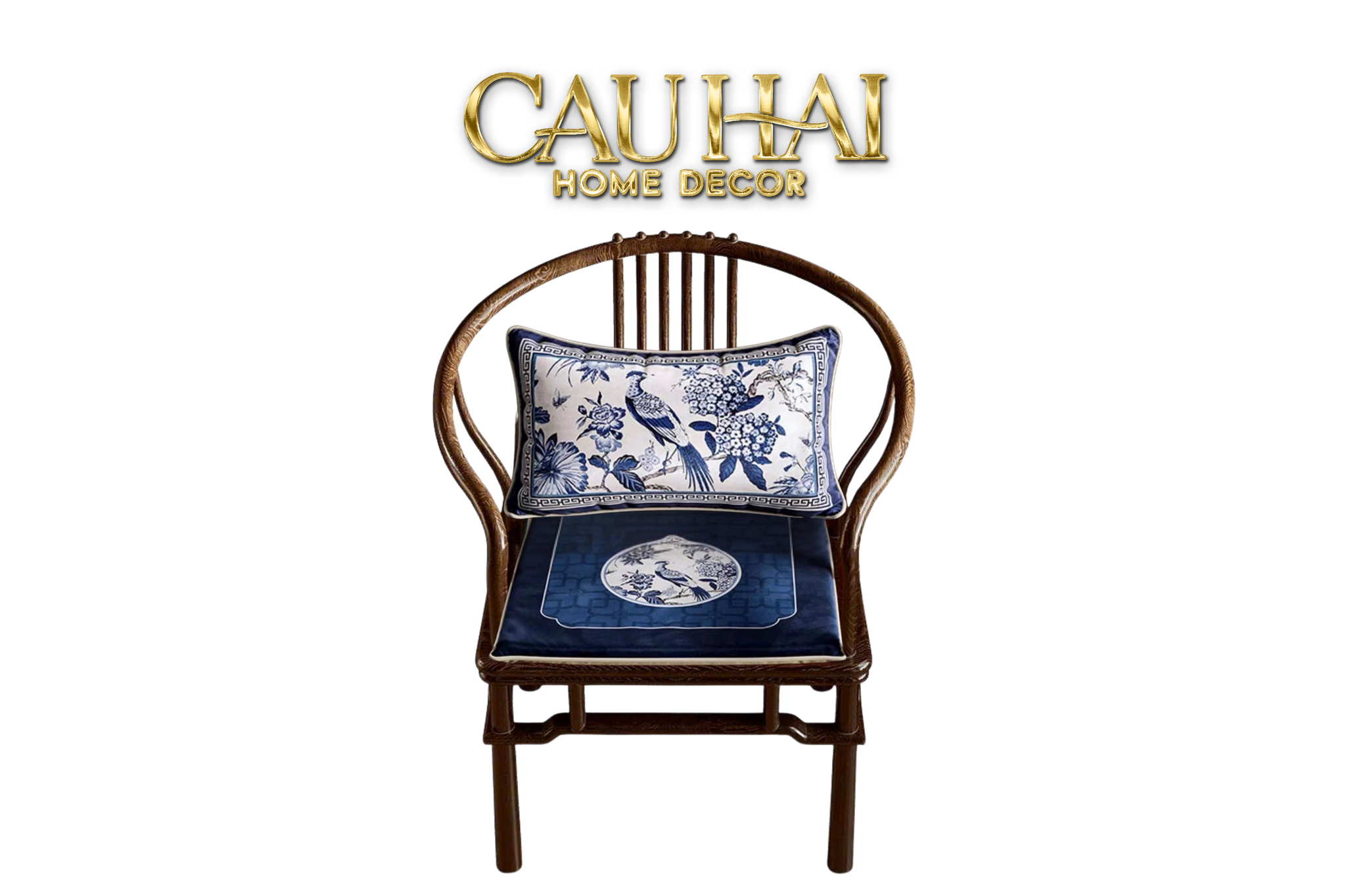 Tết Couture - Bộ Gối Đệm Sofa Indochine Oriental Jardin Colletion - CẬU HAI HOME DECOR