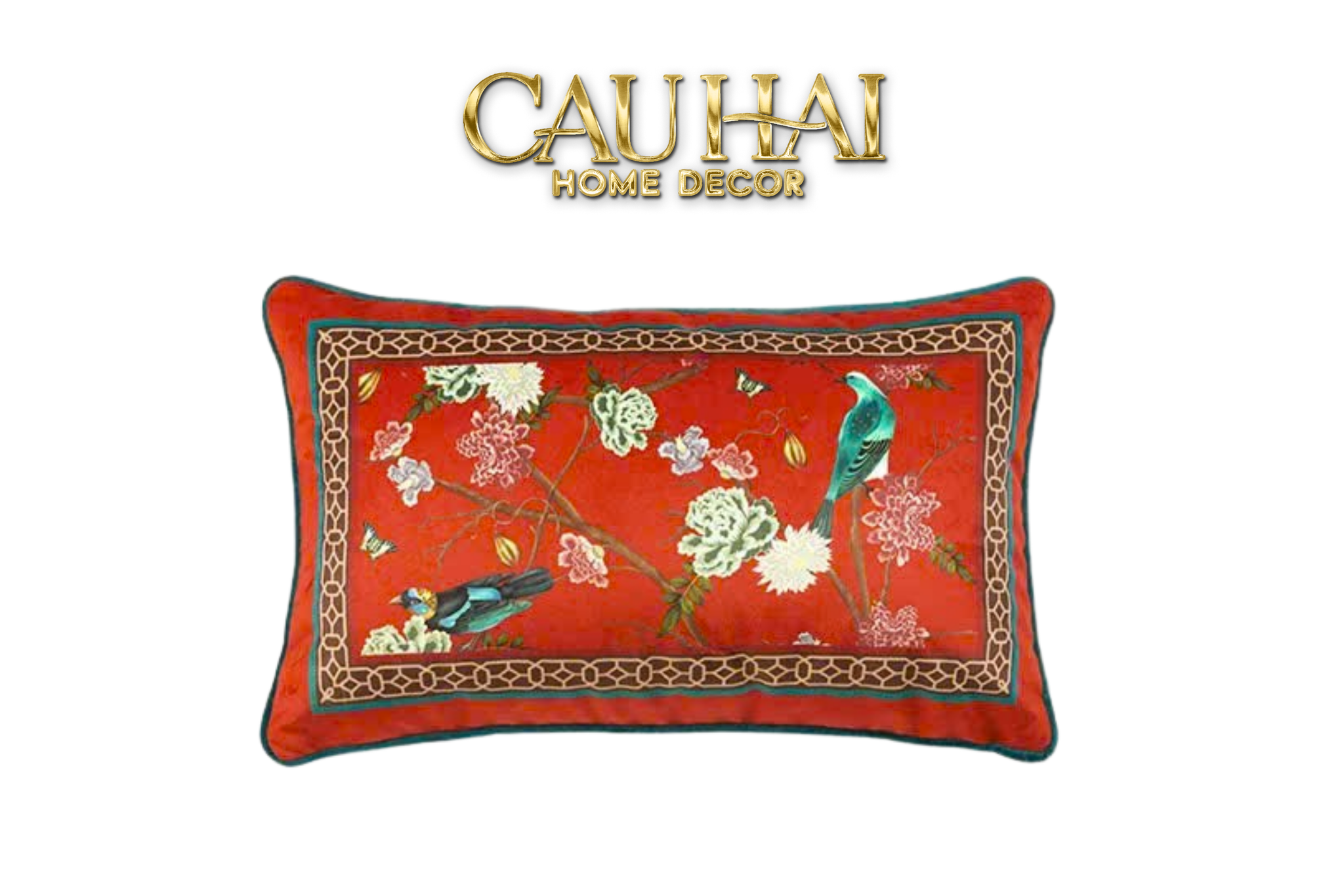 Tết Couture - Bộ Gối Đệm Sofa Qing Dynasty Crimson Legacy Collection - CẬU HAI HOME DECOR