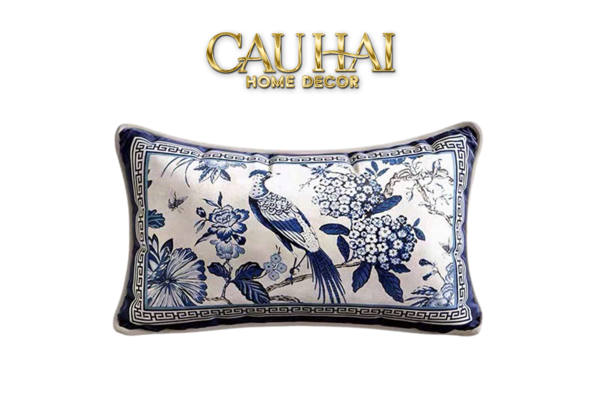 Tết Couture - Vỏ Gối Nhung Indochine Oriental Jardin 45 - CẬU HAI HOME DECOR
