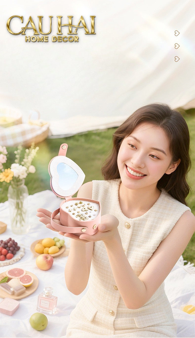 HAUTE FOLIE - HỘP TRANG SỨC MINI D'AMOUR CREAMY PEACH - CẬU HAI HOME DECOR