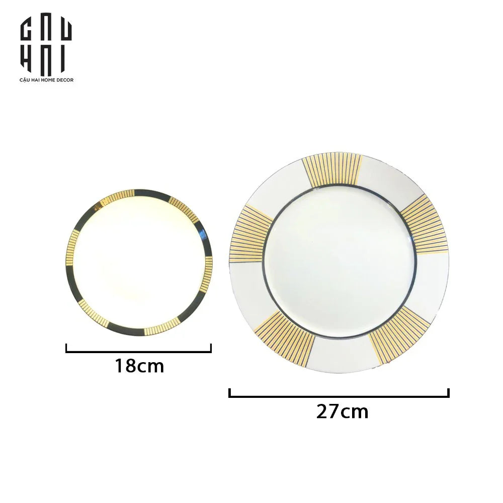 Alure - Set 2 Dinner Plate Ss22-CẬU HAI HOME DECOR