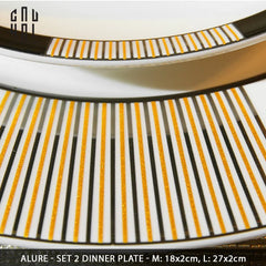 Alure - Set 2 Dinner Plate Ss22-CẬU HAI HOME DECOR