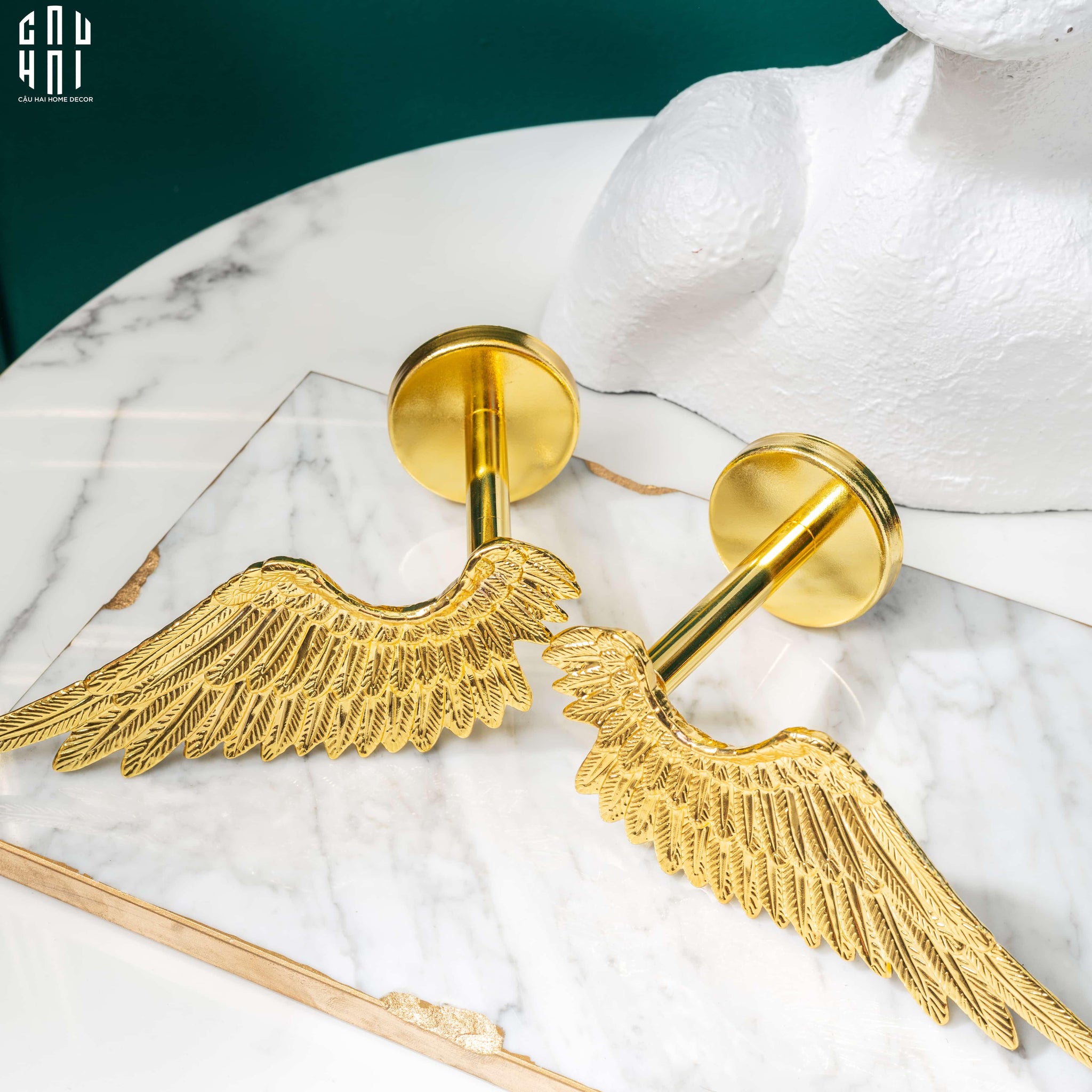 ANGEL WINGS BRASS CURTAIN TIE - CẬU HAI HOME DECOR