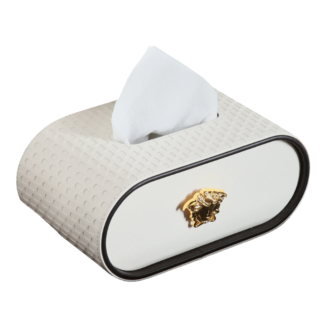 Hộp Khăn Giấy Blanc Leather Orbit Opaline Medusa Édition 13x22-HỘP KHĂN GIẤY-Đối tác tại Trung Quốc theo từng đơn đặt hàng-CẬU HAI HOME DECOR