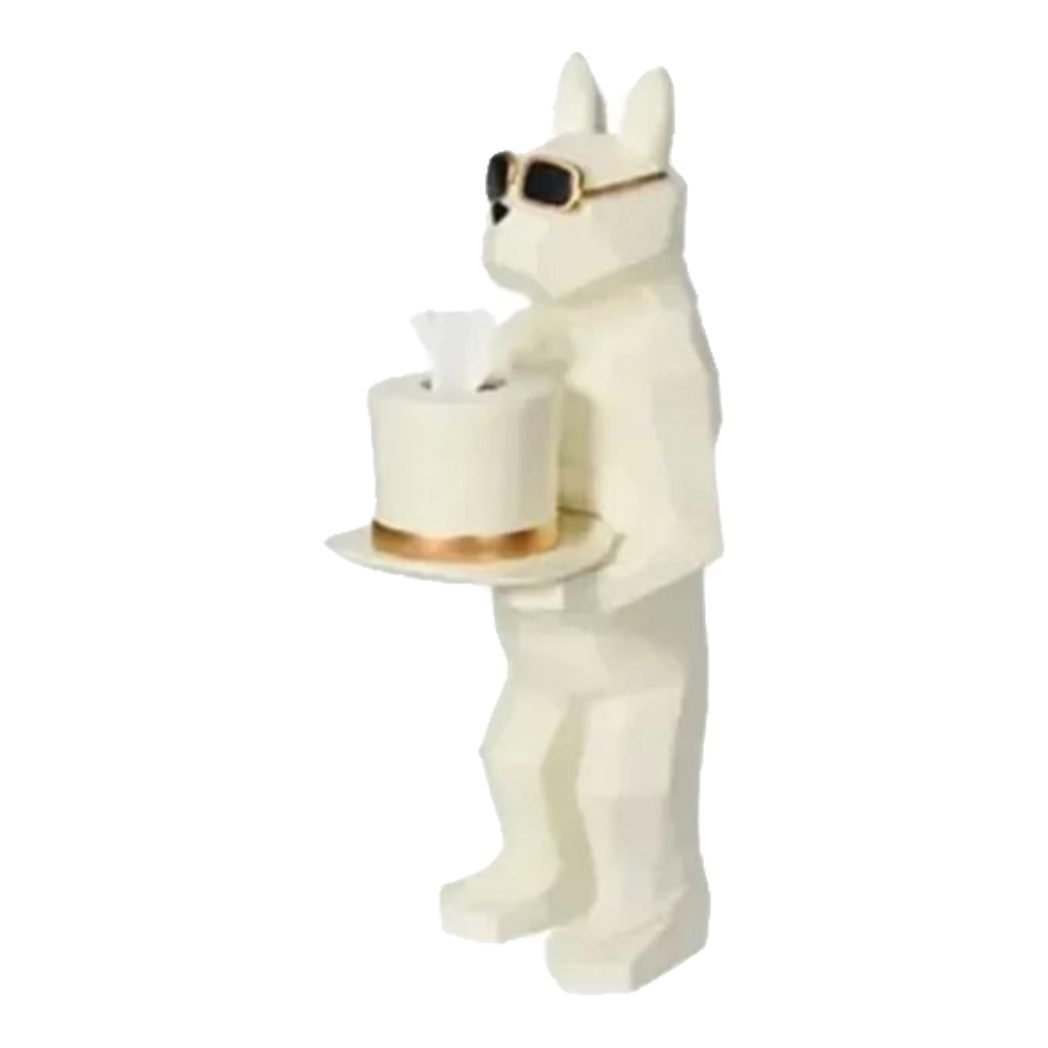 Tượng Đựng Giấy White Bull-HỘP KHĂN GIẤY-Đối tác tại Trung Quốc theo từng đơn đặt hàng-CẬU HAI HOME DECOR