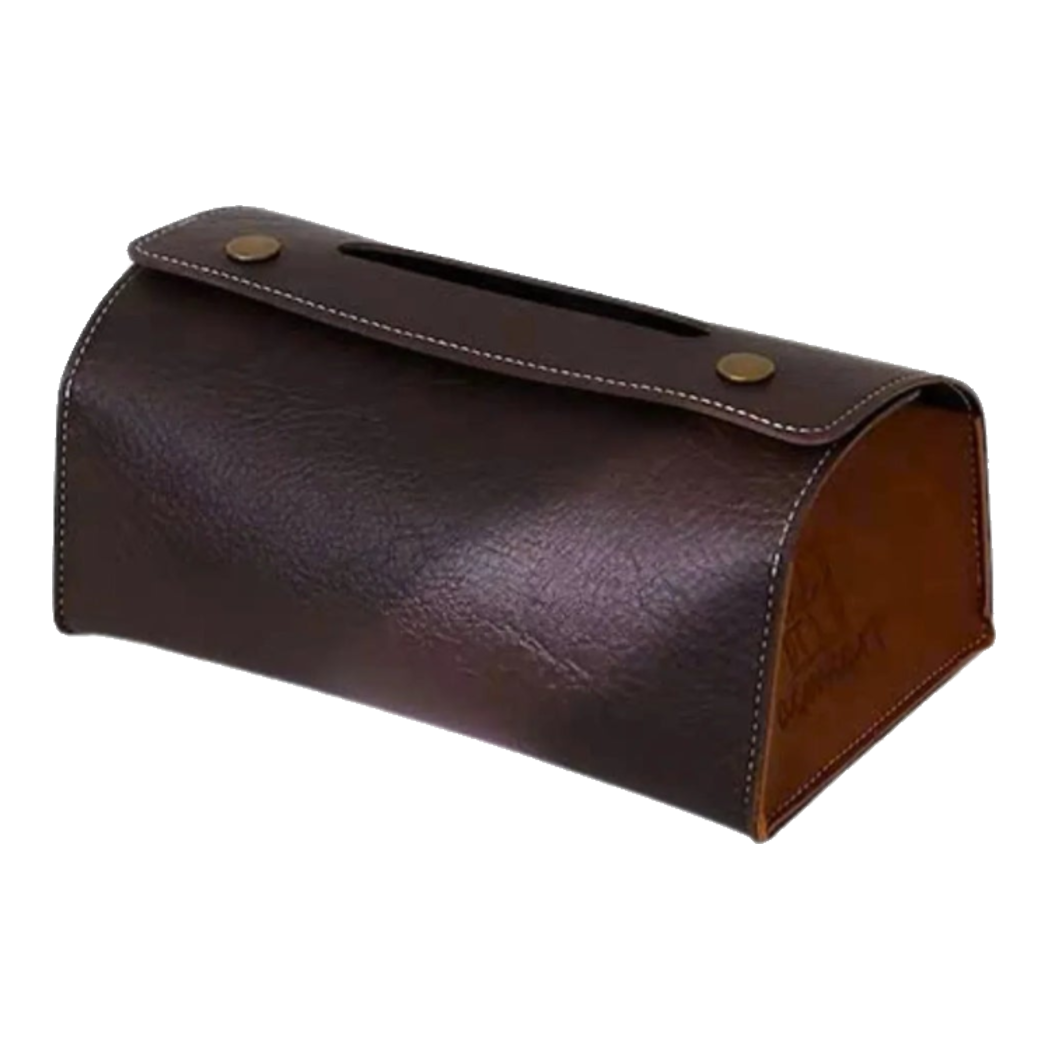 Maison Couture - Hộp Khăn Giấy Lux Leather Saddlecraft Noir-HỘP KHĂN GIẤY-Đối tác tại Trung Quốc theo từng đơn đặt hàng-CẬU HAI HOME DECOR