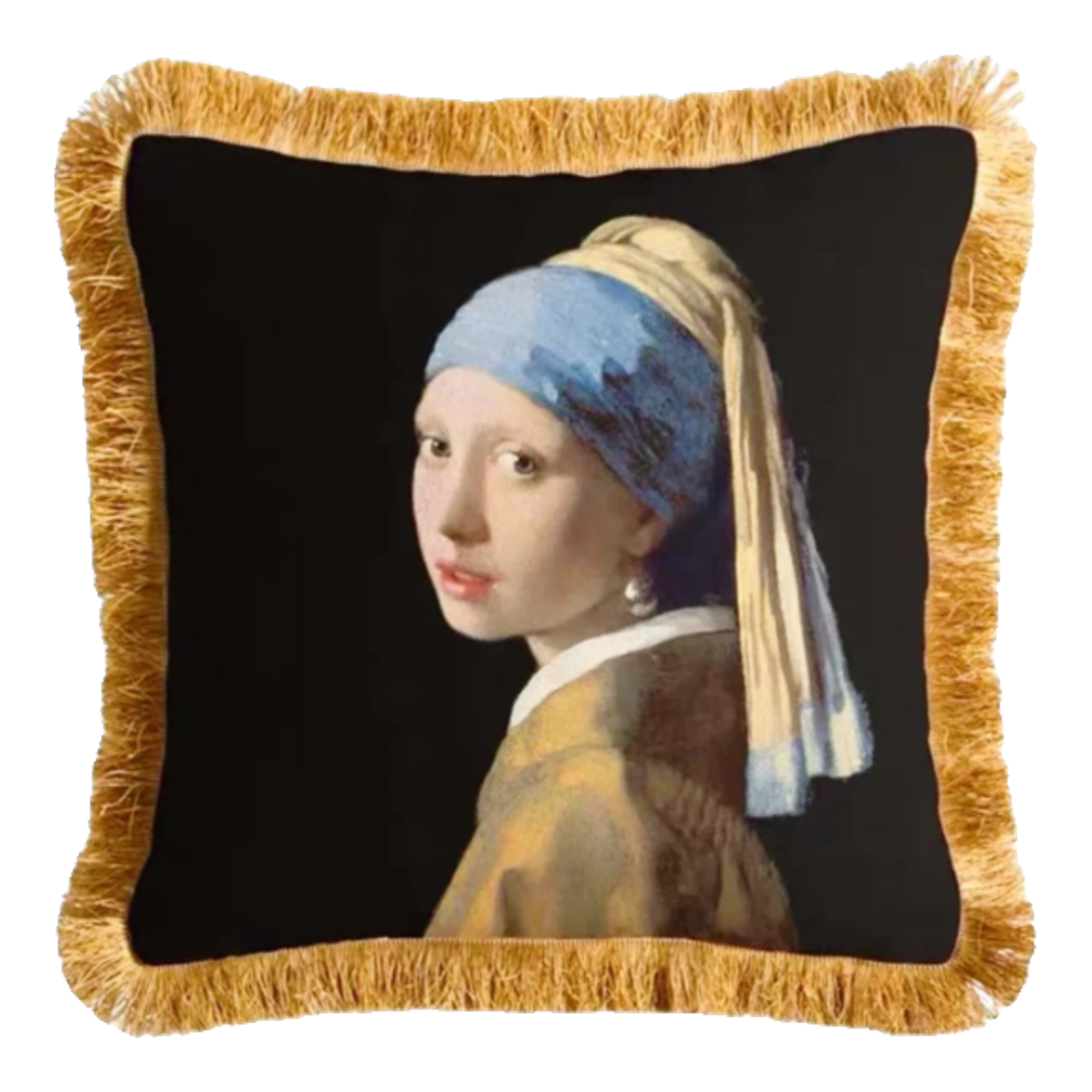 Maison Couture - Vỏ Gối Nhung La Jeune Fille À La Perle By Vermeer 45-VỎ GỐI-Đối tác tại Trung Quốc theo từng đơn đặt hàng-CẬU HAI HOME DECOR
