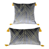 Set 2 Gối Nhung Radiant Velour Golden Vector Lines 45 30X50-VỎ GỐI-Đối tác tại Trung Quốc theo từng đơn đặt hàng-CẬU HAI HOME DECOR