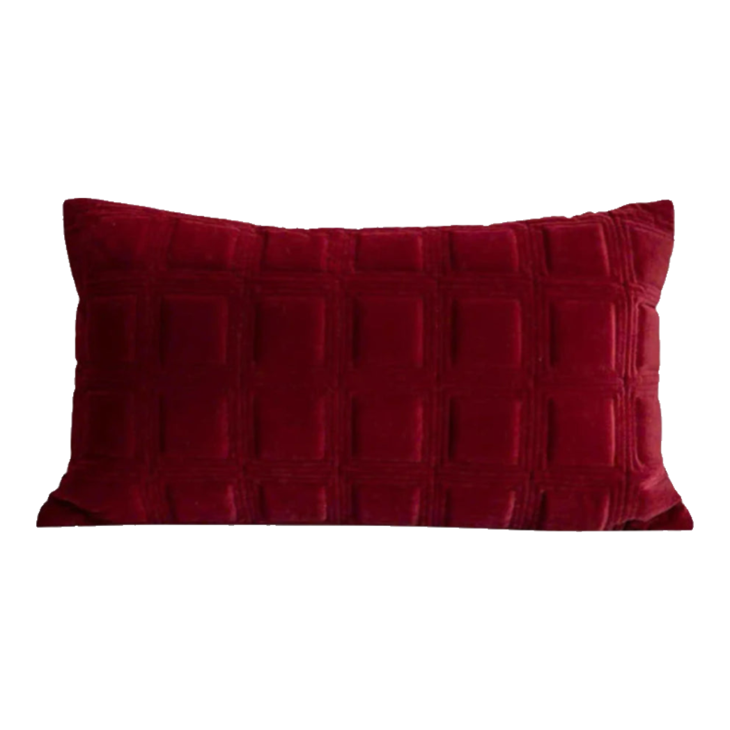 Gối Nhung Lux Velvet Crimson Peak 30X50-VỎ GỐI-Đối tác tại Trung Quốc theo từng đơn đặt hàng-CẬU HAI HOME DECOR
