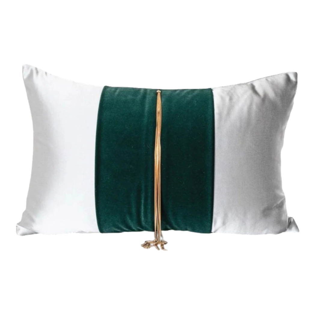 Gối Lụa Satin Vert Grace Jewel 30X50-VỎ GỐI-Đối tác tại Trung Quốc theo từng đơn đặt hàng-CẬU HAI HOME DECOR