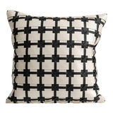 Maison Couture - Vỏ Gối Da Lux Leather Crossline Monochrome 45x45-VỎ GỐI-Đối tác tại Trung Quốc theo từng đơn đặt hàng-CẬU HAI HOME DECOR