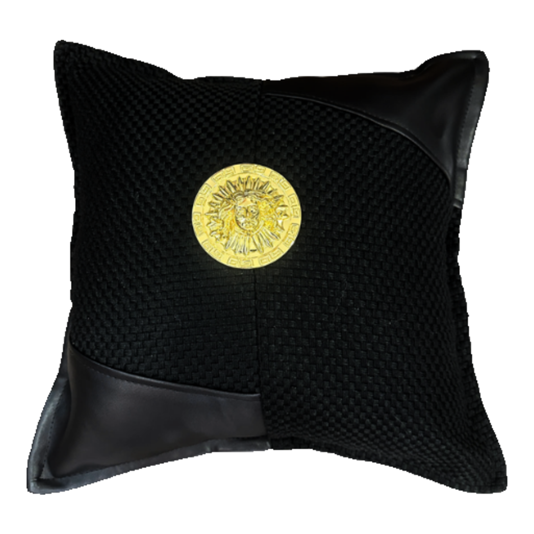Vỏ Gối Canvas Phối Da Intrecciato Lux Leather Phantom Medusa V Class 50-VỎ GỐI-Đối tác tại Trung Quốc theo từng đơn đặt hàng-CẬU HAI HOME DECOR