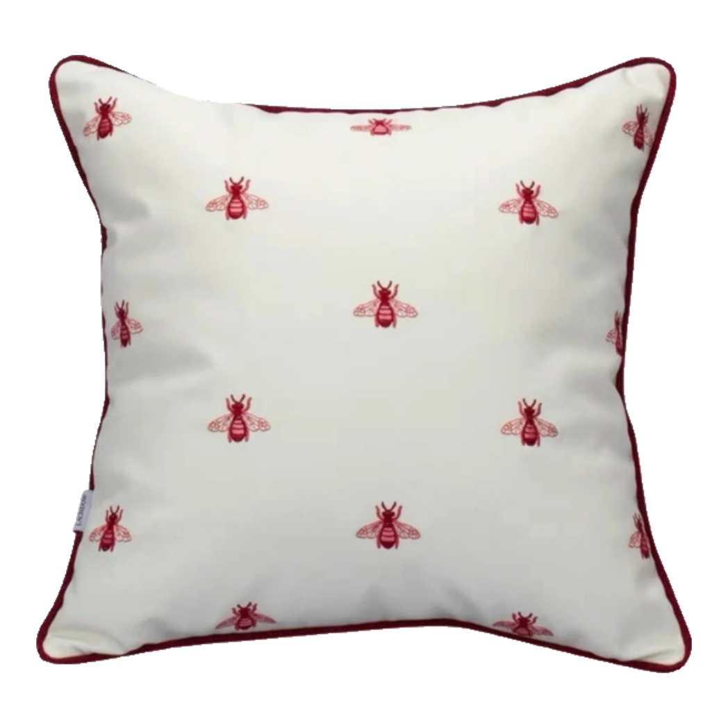 Maison Couture - Vỏ Gối Da Fuchsia Sparkle Bee L’Abeille 45-VỎ GỐI-Đối tác tại Trung Quốc theo từng đơn đặt hàng-CẬU HAI HOME DECOR